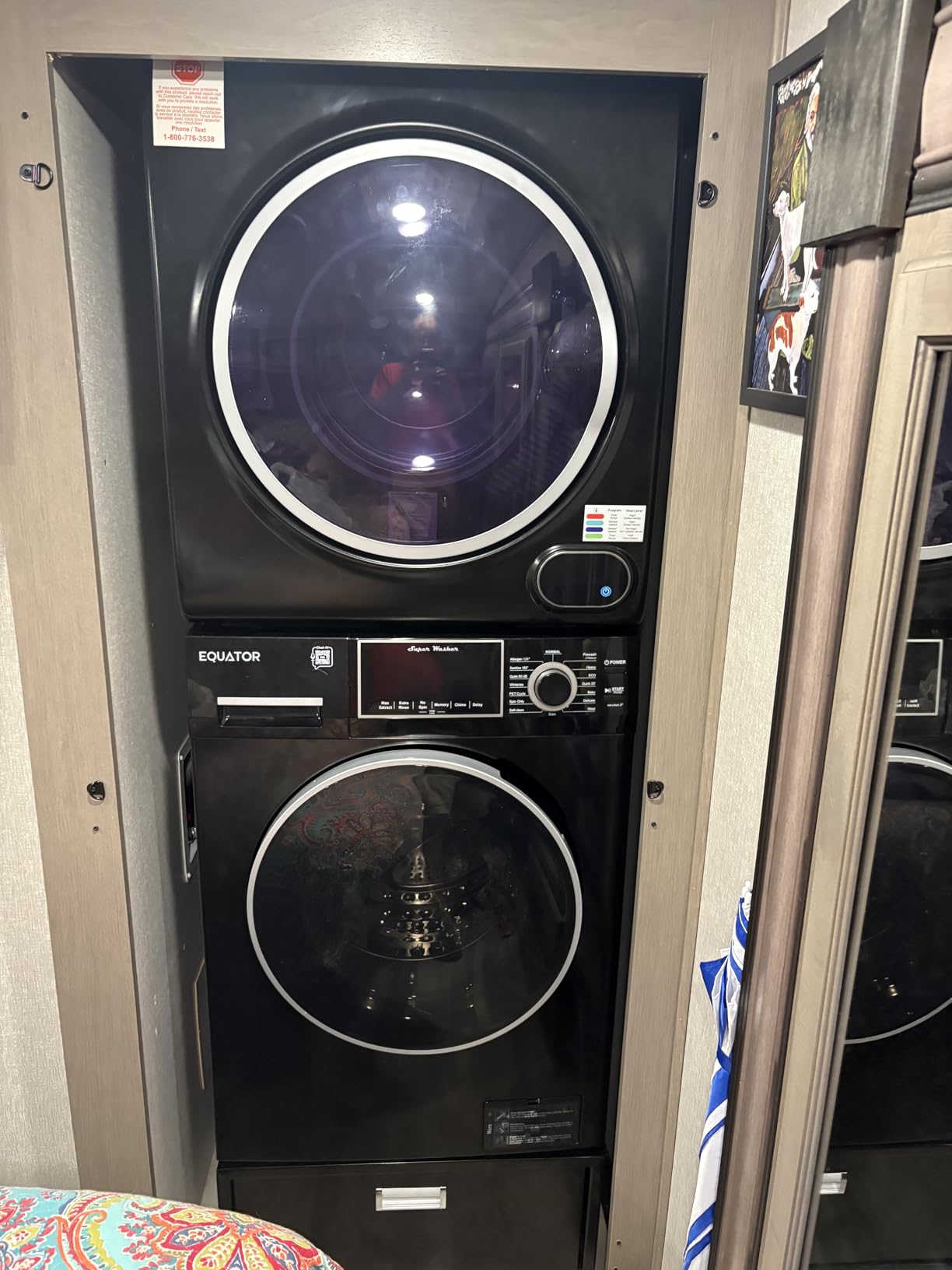 Equator Premium Stackable 15 Lbs Washer 1.62cf 110V+Vented Digi Dryer 3.5cf 110V (Silver) customer photo 1