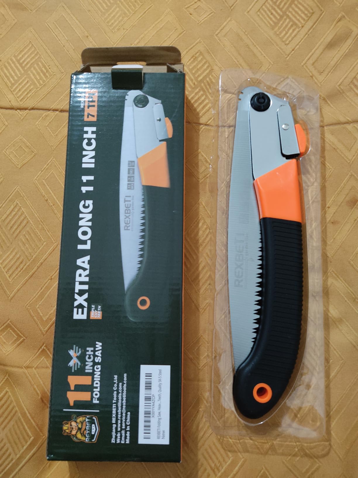 REXBETI 14-Inch Folding Pruning Saw with SK5 Steel Blade for Camping, Bushcraft customer photo 2