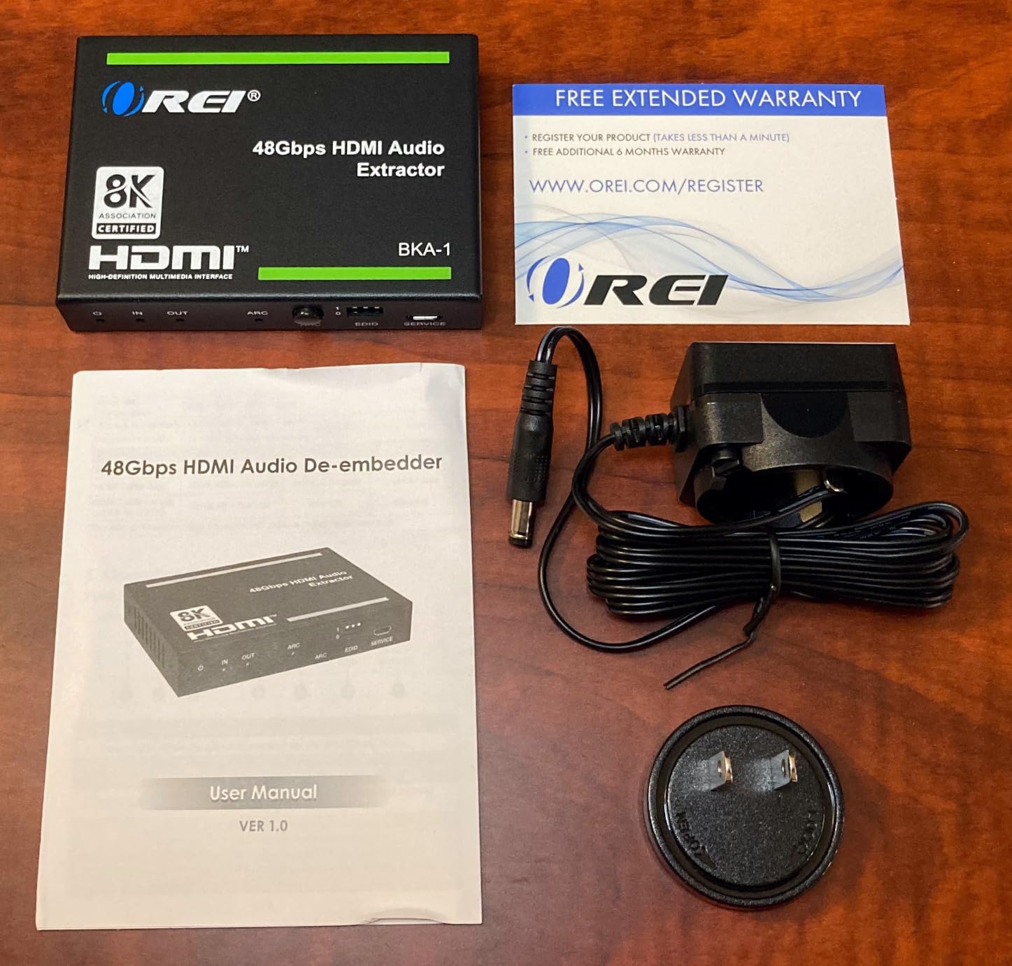 OREI 8K@60Hz 48Gbps HDMI Audio Extractor, SPDIF & 3.5mm, ARC, HDCP 2.3, CEC | HDMI Audio Extractor 4K 120Hz, 8K Audio Extractor, Dolby Digital/DTS, HDR10+, Dolby Vision, PS5 Compatible customer photo 1