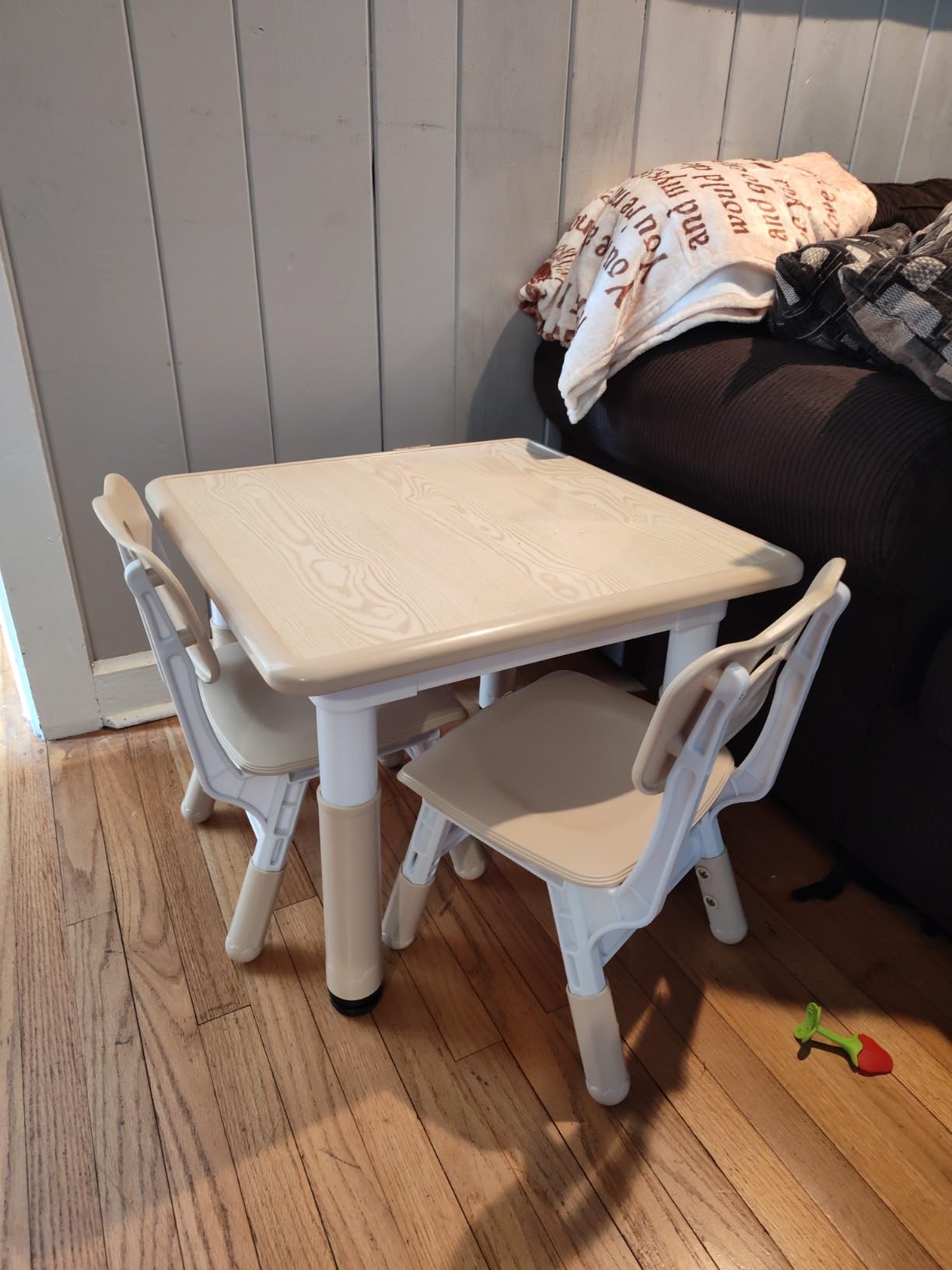 GITAWUSA Kids Study Table and Chairs Set, Height Adjustable Toddler Table and Chair Set for Kids Ages 3-8, 23.6