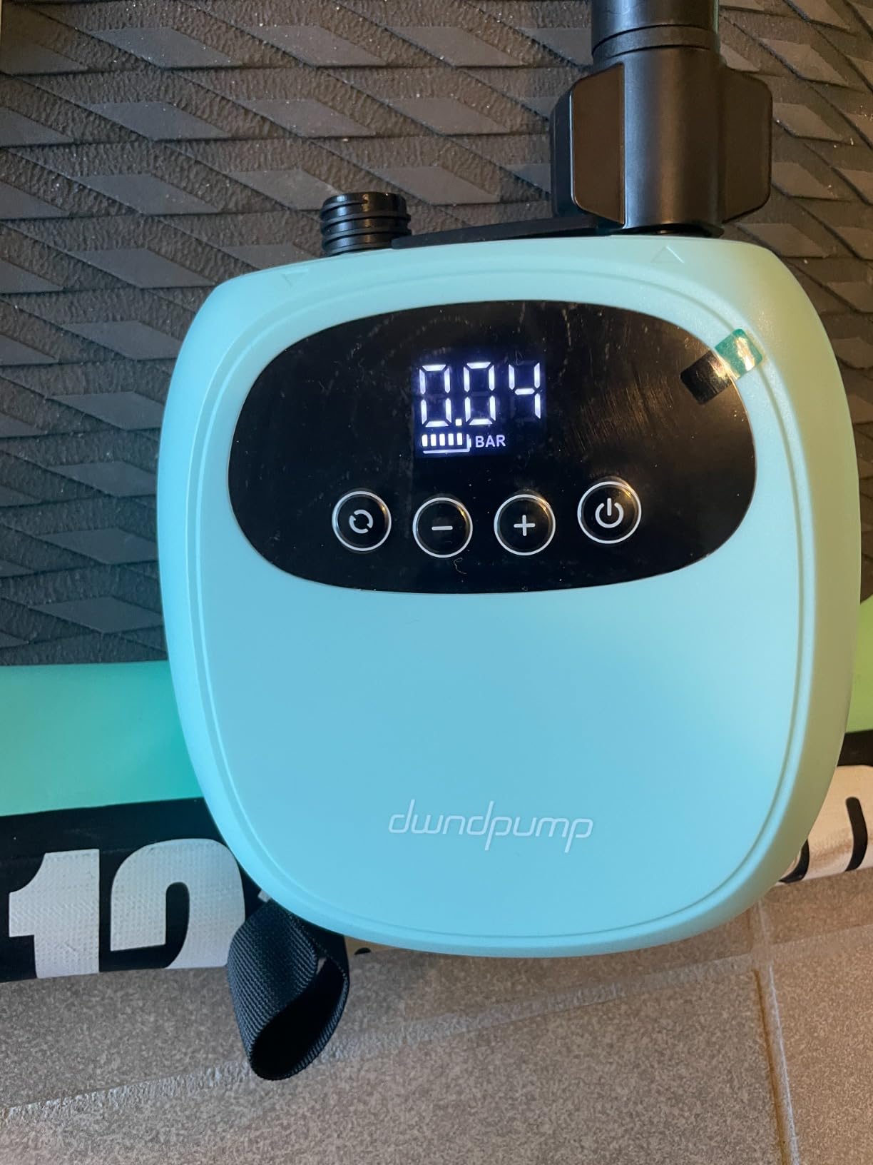 dwndpump Paddle Board Electric Pump, Rechargeable Battery-Powered Auto-Off | 20 PSI Portable Cordless Dual-Stage Inflation/Deflation, with 7 Valve Adapters, Inflatables for Kayaks, Wind Wings, SUPs customer photo 1