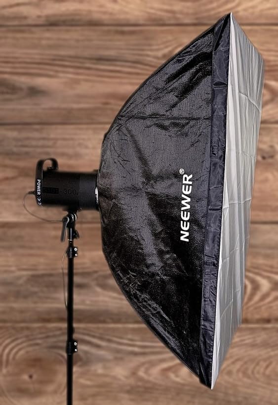 NEEWER 600Ws Studio Monolight Flash Light Kit: 2 Pack S101-300W 5600K Strobe Lights with 150W Modeling Lamps/Bowens Mount/Softboxes/Stands, Reflector/RT-16 Trigger/Bag for Photography Portrait Product customer photo 2
