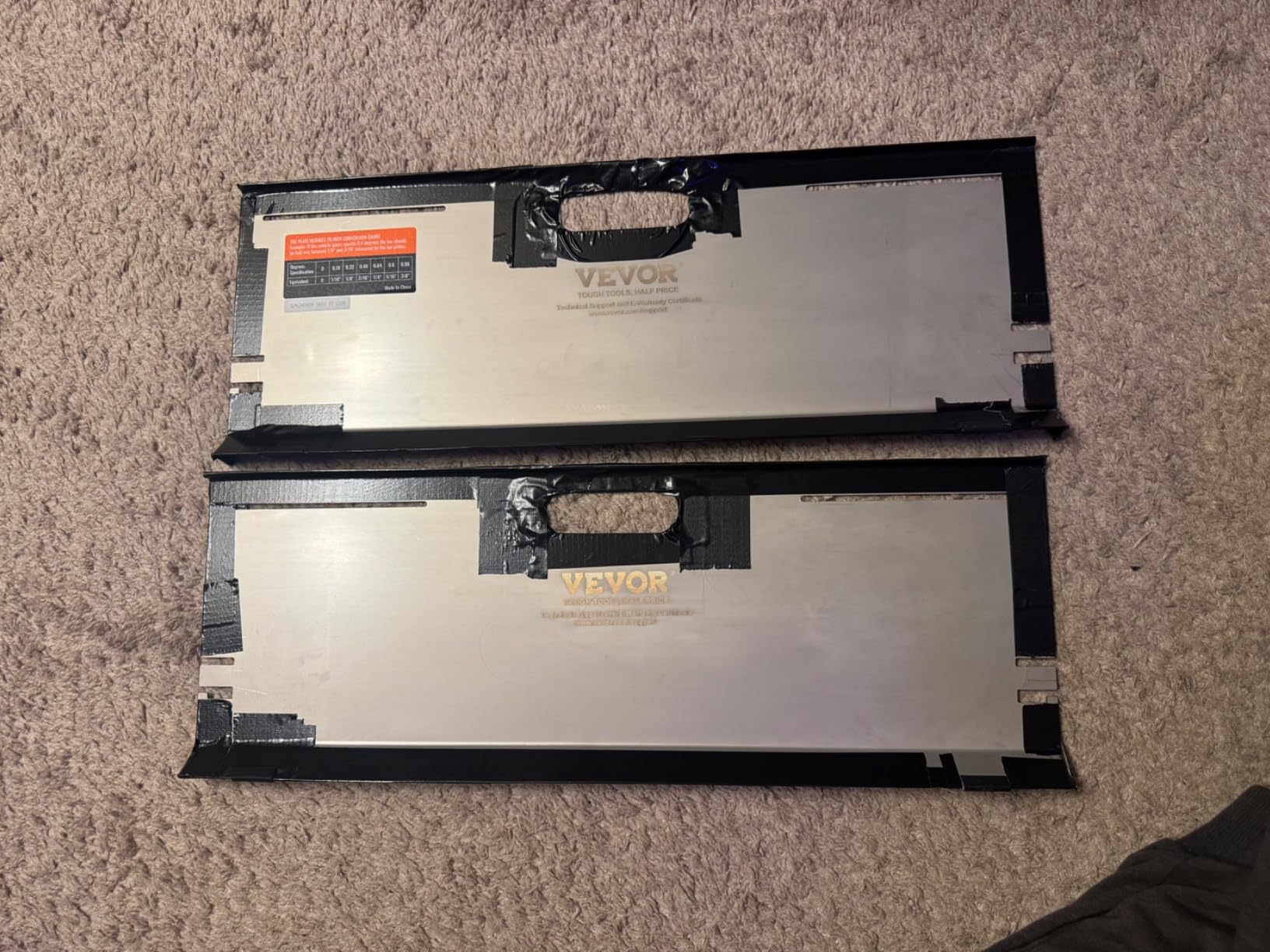 VEVOR Wheel Alignment Tool, 2-Pack Alignment Tool Toe Plates, Stainless Steel Toe Angle Measurement Tool Plate, 4 Alignment Rods and Magnetic Slots, Includes Measuring Tapes & Conversion Chart customer photo 2