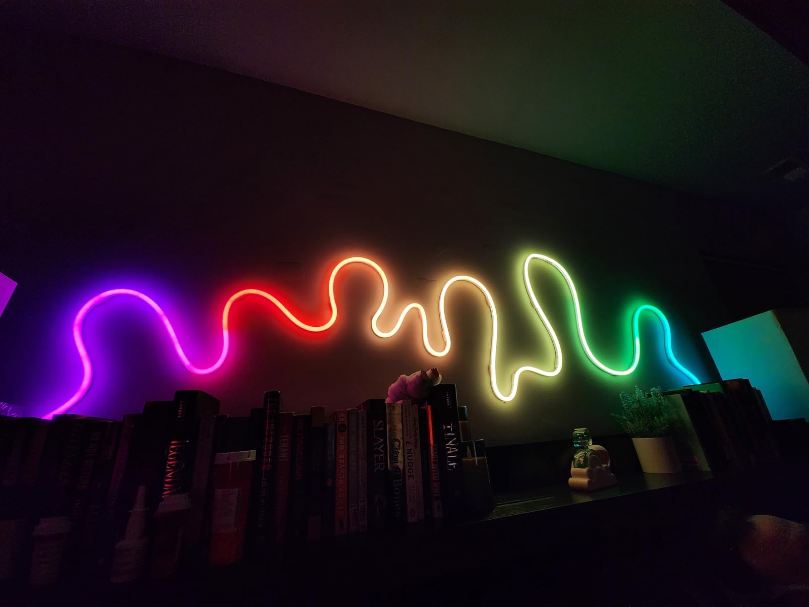 Govee RGBIC Neon Lights 9.8ft Works with Matter, Alexa, Google Assistant | LED Smart Neon Rope Light 2, Custom DIY Neon Strip Lights for Bedroom and Wall Decor, Softer Material, White customer photo 1