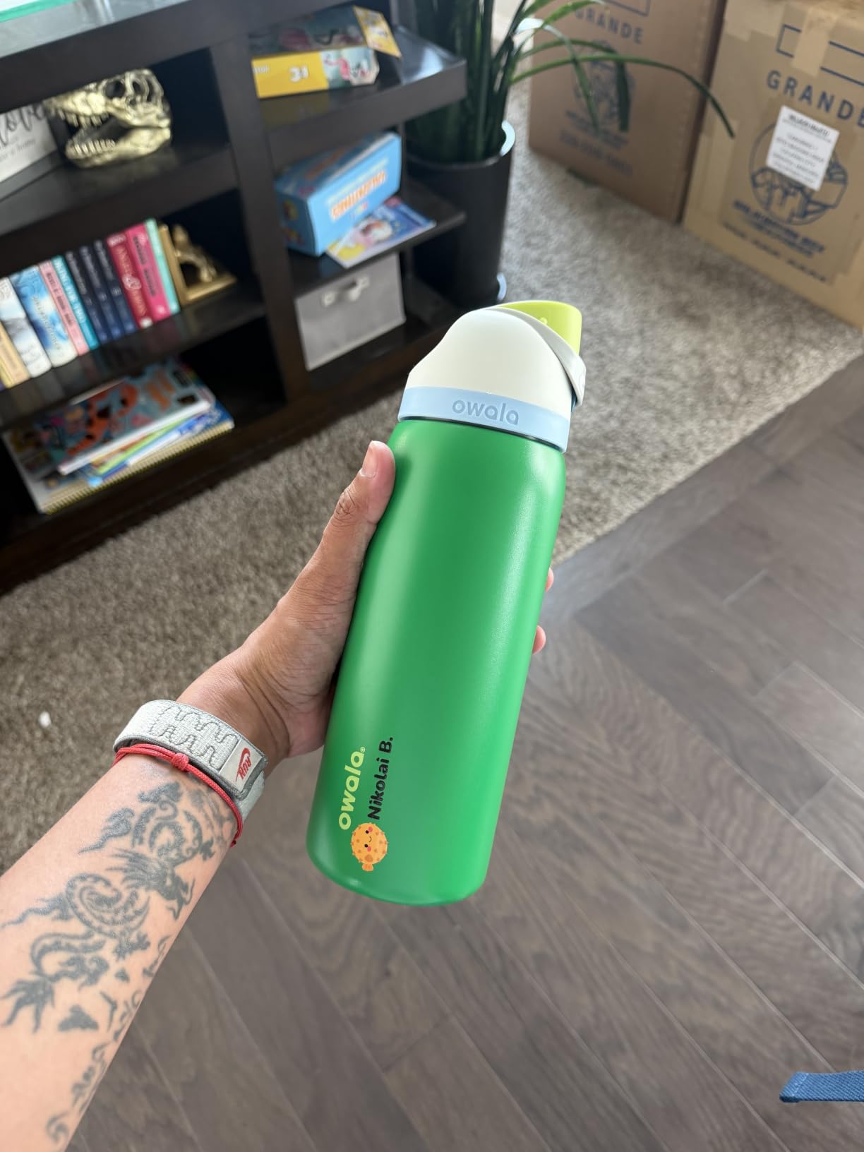 Owala FreeSip Kids Stainless Steel Water Bottle 16 oz Blue Citrus customer photo 1