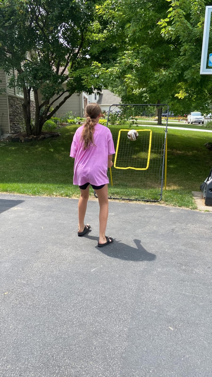 Apex Sports Adjustable Volleyball Rebounder Net 7x4 ft - Bounce Back Training Equipment with Angle Customization for Practicing Volleying, Bumping, Spiking - Durable & Portable with Travel Bag customer photo 1