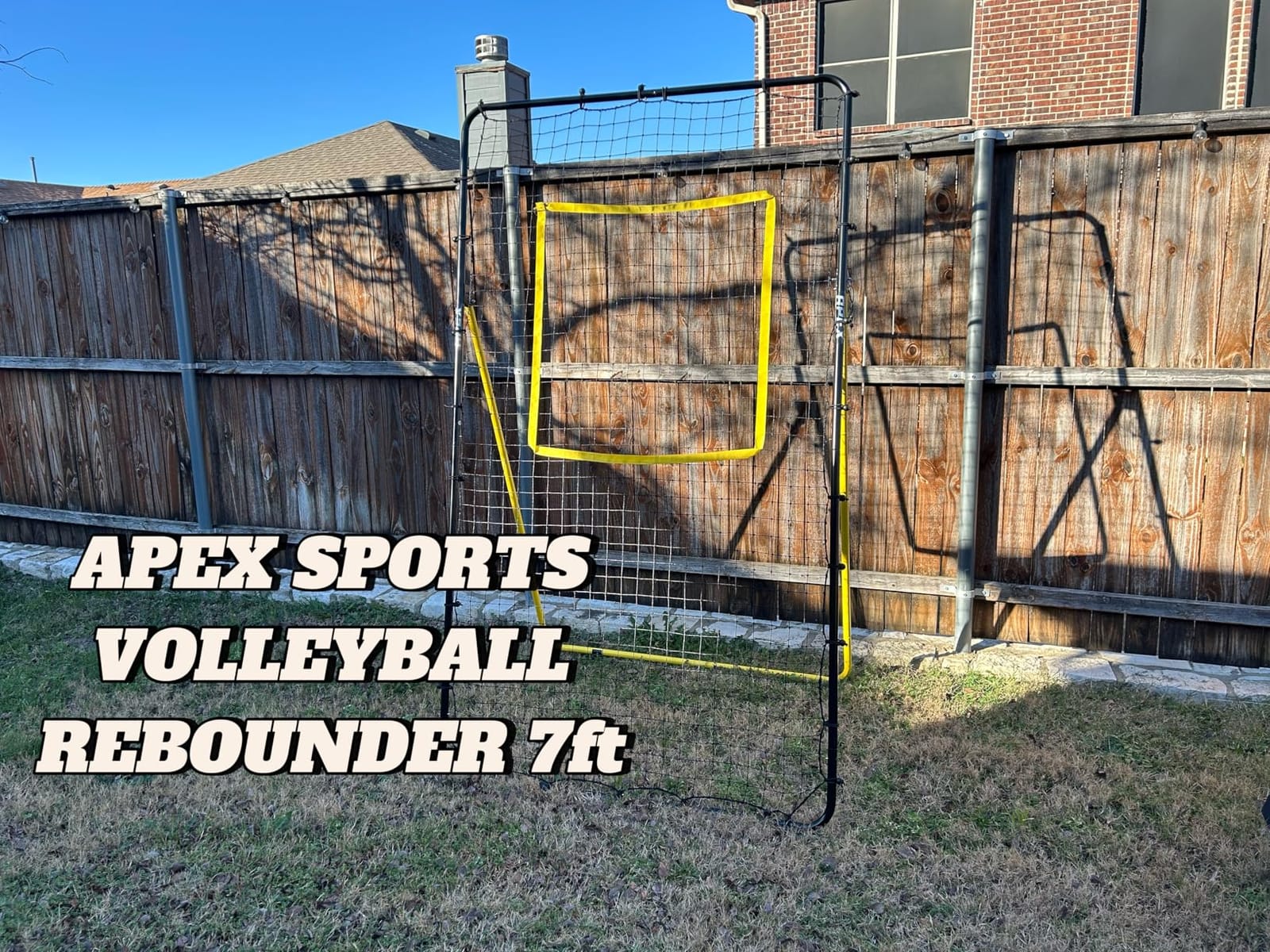 Apex Sports Adjustable Volleyball Rebounder Net 7x4 ft - Bounce Back Training Equipment with Angle Customization for Practicing Volleying, Bumping, Spiking - Durable & Portable with Travel Bag customer photo 2