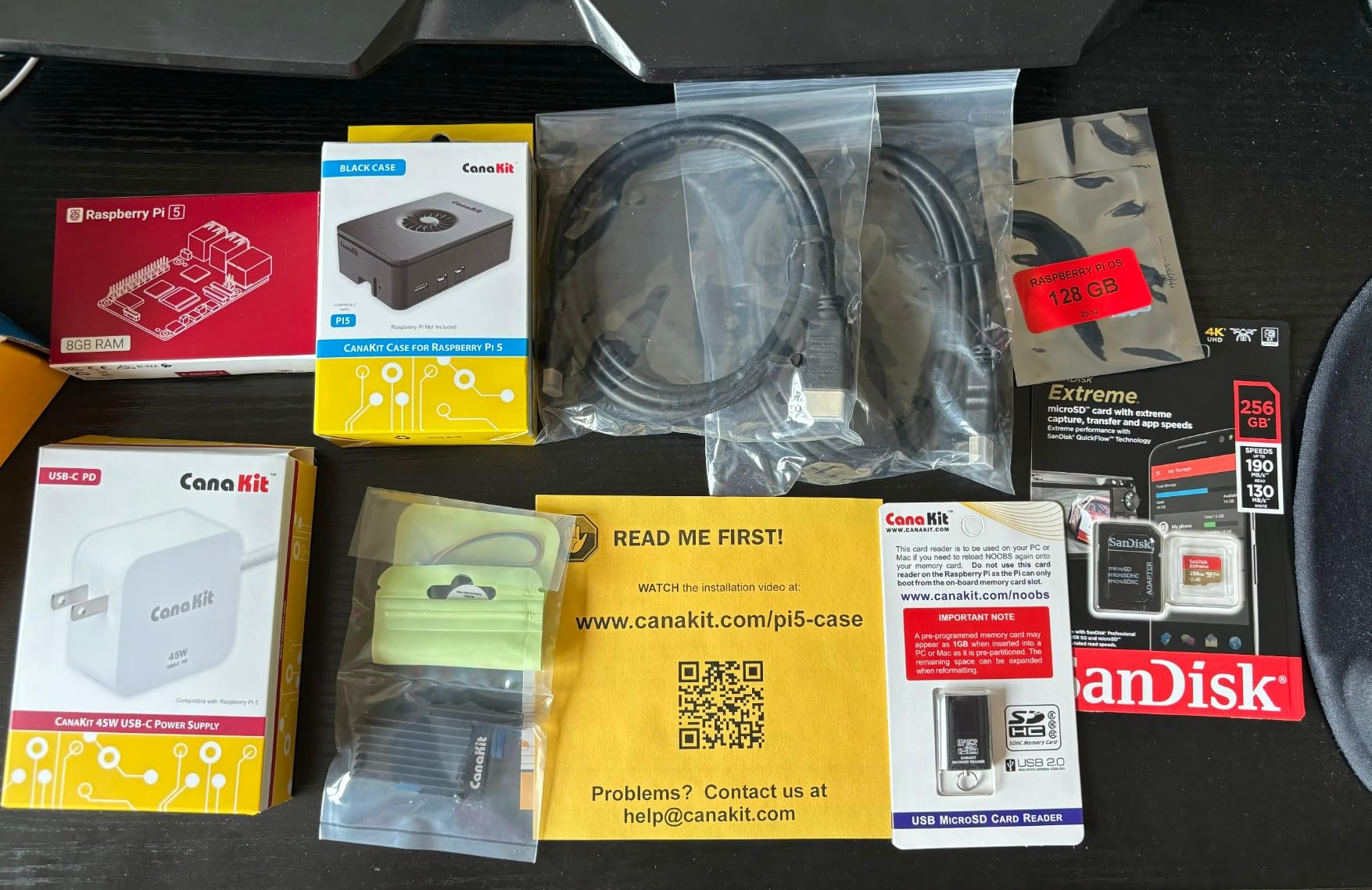 CanaKit Raspberry Pi 5 Starter Kit PRO - Turbine Black (128GB Edition) (8GB RAM) customer photo 2