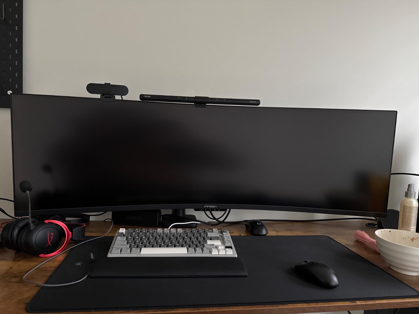 ARES WING Ultrawide Monitor Desk Arm for 17 to 49 Inch Screen, Holds 44 Lbs | Pro Gas Spring, Full Range of Motion, for 75/100 Vesa Mount, for Samsung, LG Curved/Flat Monitor, with C Clamp, Grommet Base customer photo 2