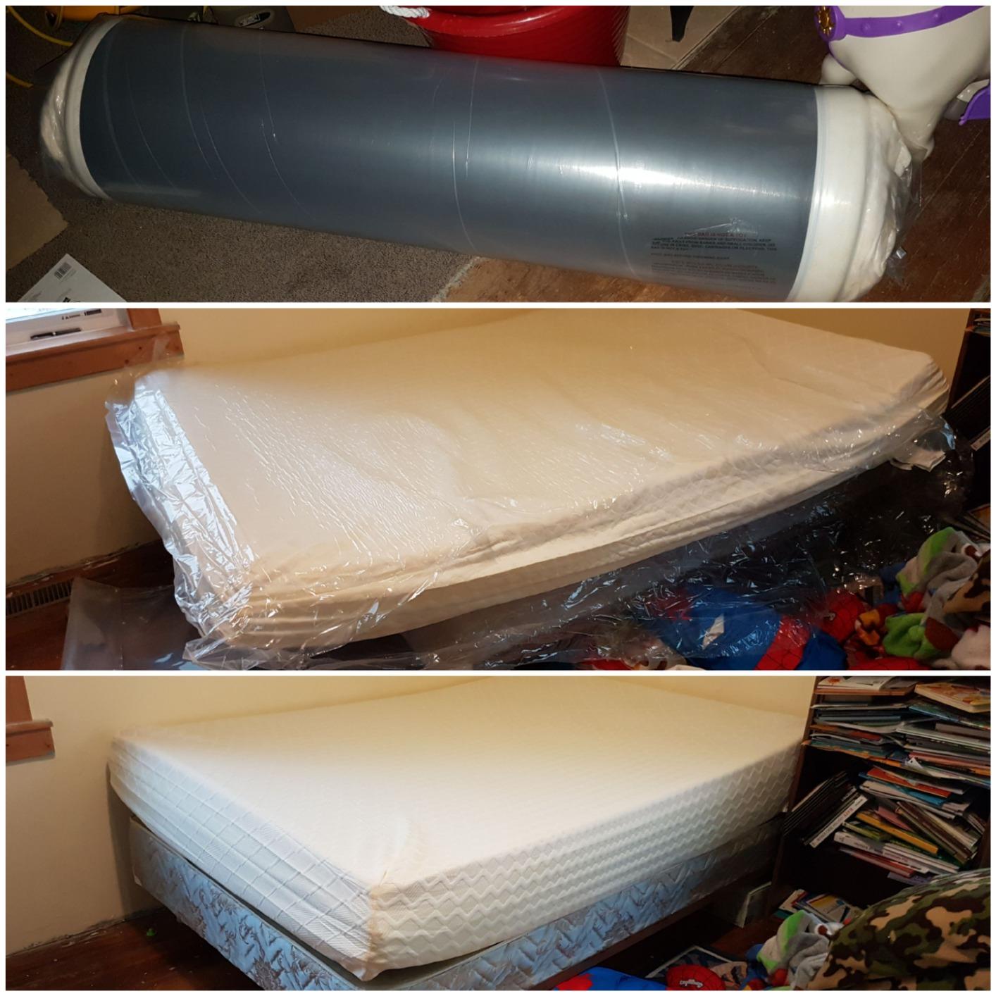 Signature Design by Ashley Kids Full Size Mattress and Pillow, Medium Firm | 7-inch kids memory foam mattress, Luxury 4-way hyper-stretch knit cover, Standard pillow included, iKidz Ocean customer photo 1