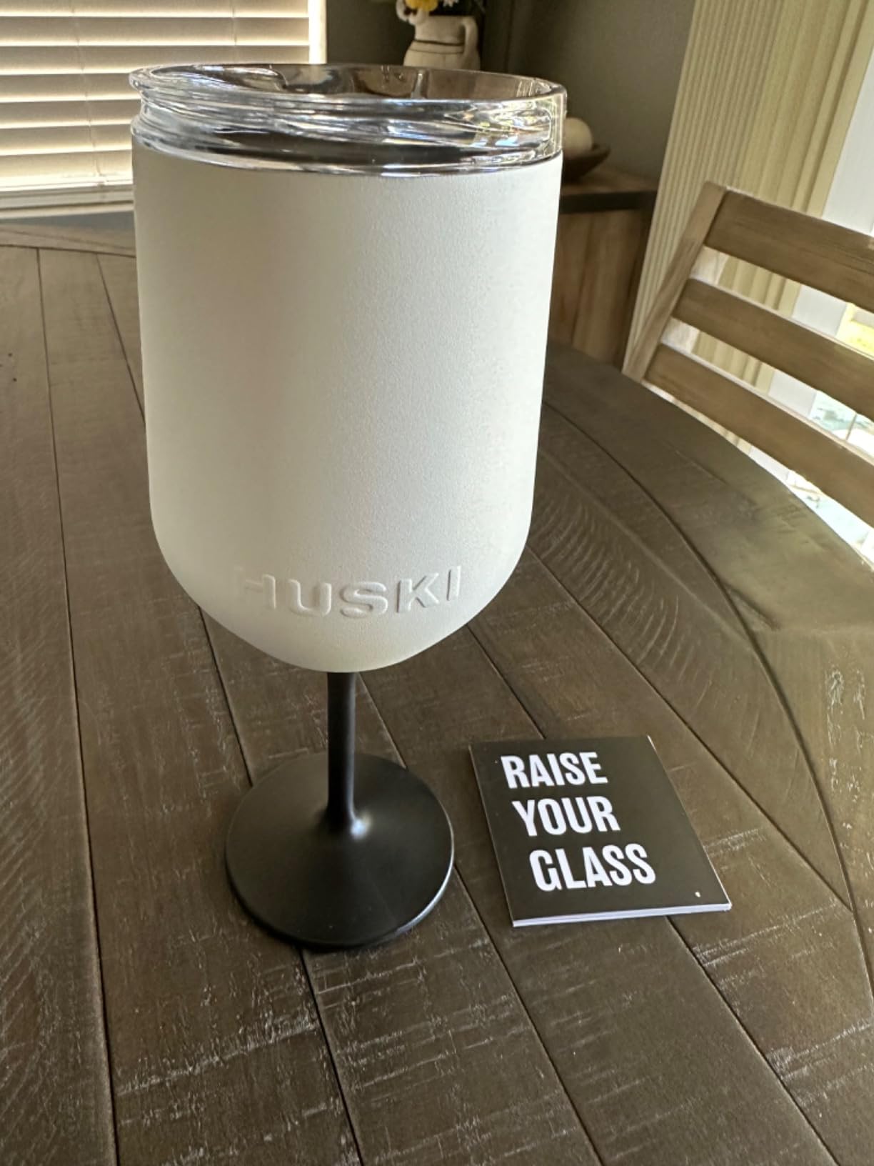 Huski Wine Tumbler 2.0 | NEW | Award-winning Design with Detachable Stem | Premium Stainless Steel Wine Glass with Lid | Triple Insulated Tumbler | 12oz Capacity | Great Gift (Powder Pink) customer photo 1