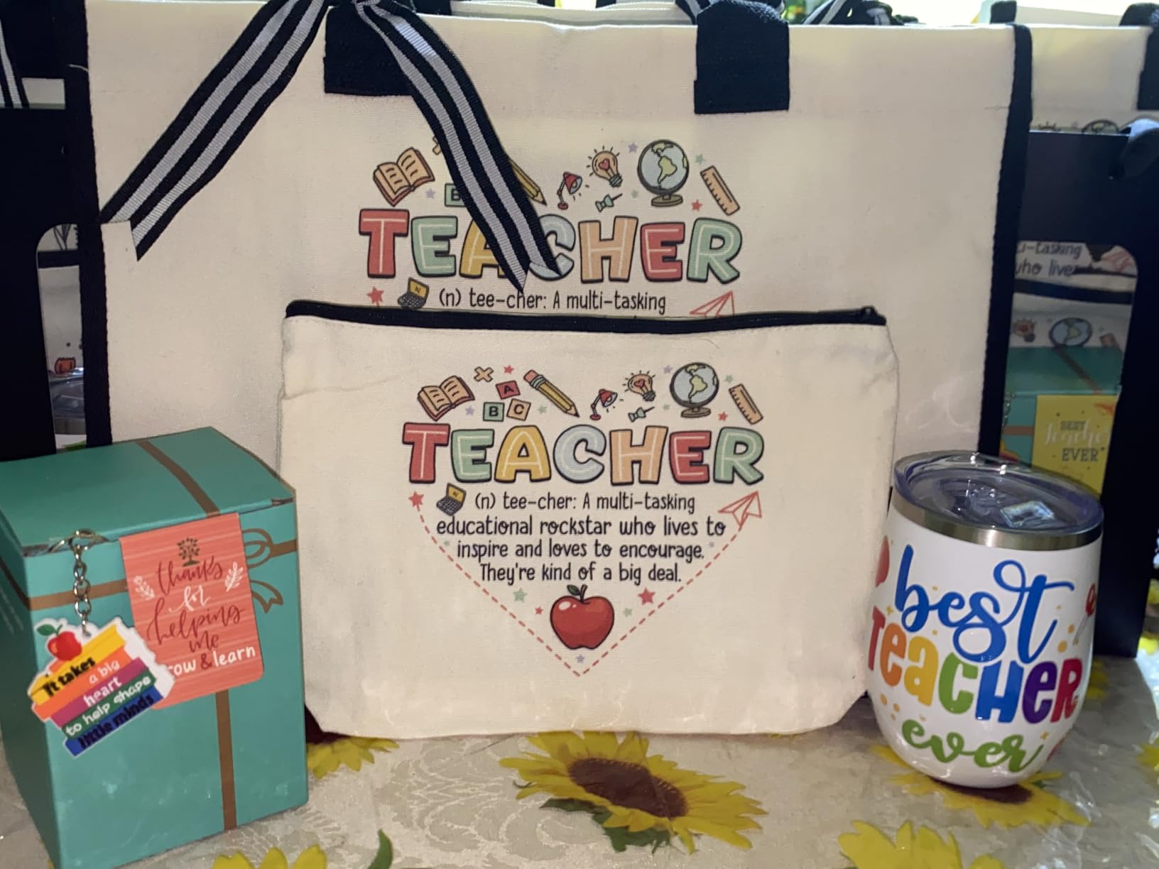 Teacher Appreciation Gifts for Women, Christmas Ideas Gifts for Teachers | End of Year Thank You Retirement Gifts for Teachers Women Basket Set of 9 customer photo 1