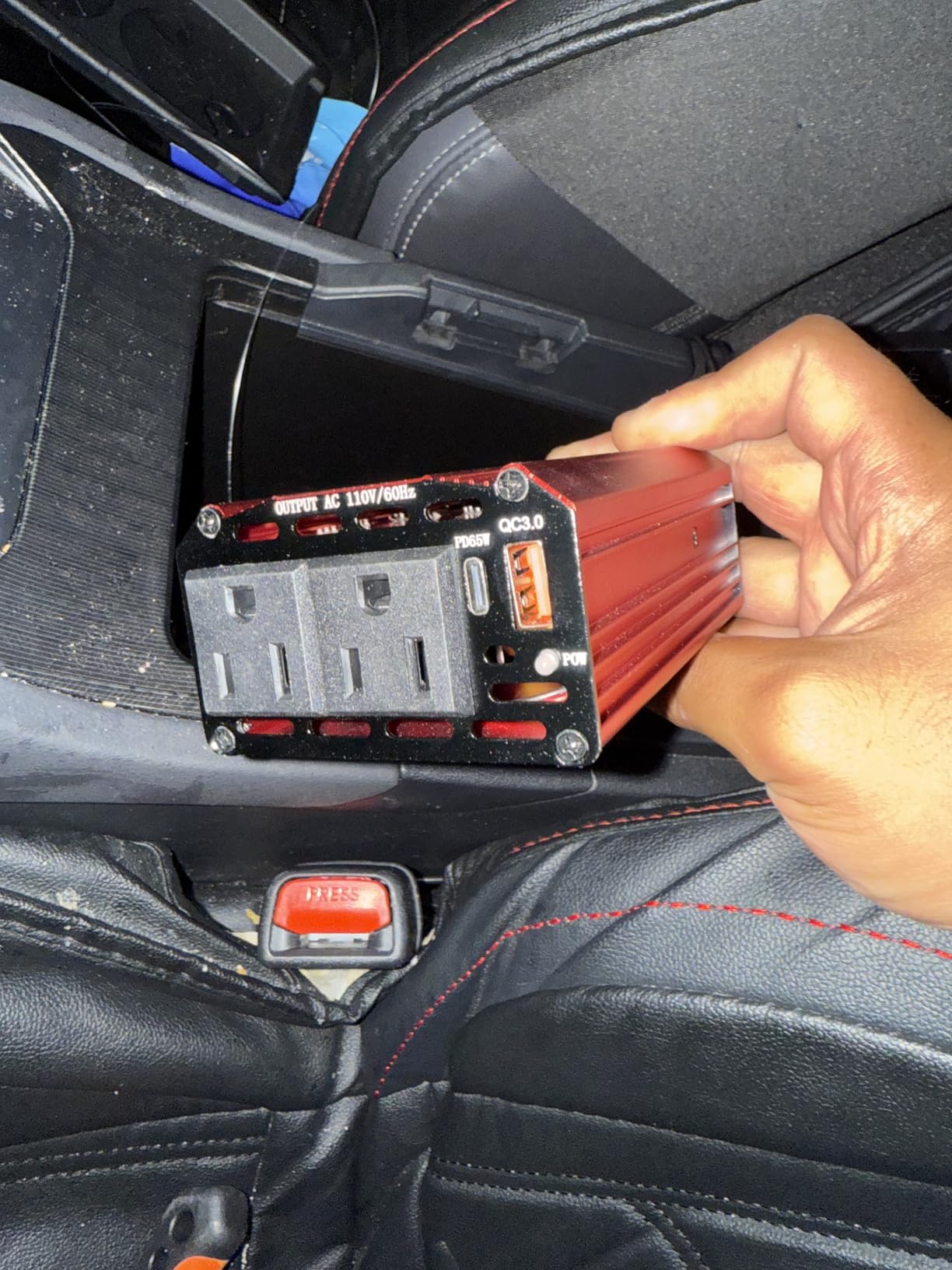 400W Power Inverter 12V DC to 110V AC, Car Charger Plug in Adapter Outlet with PD 65W USB-C&QC 18W Port, Portable Power Converters for Laptop Vehicles Camping Road Trip Essentials Adults customer photo 2