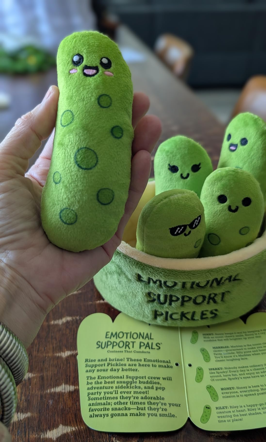 Emotional Support Hot Dogs - Cuddly Stuffed Animals Squishy Toys and Plushies with Carrying Basket customer photo 1