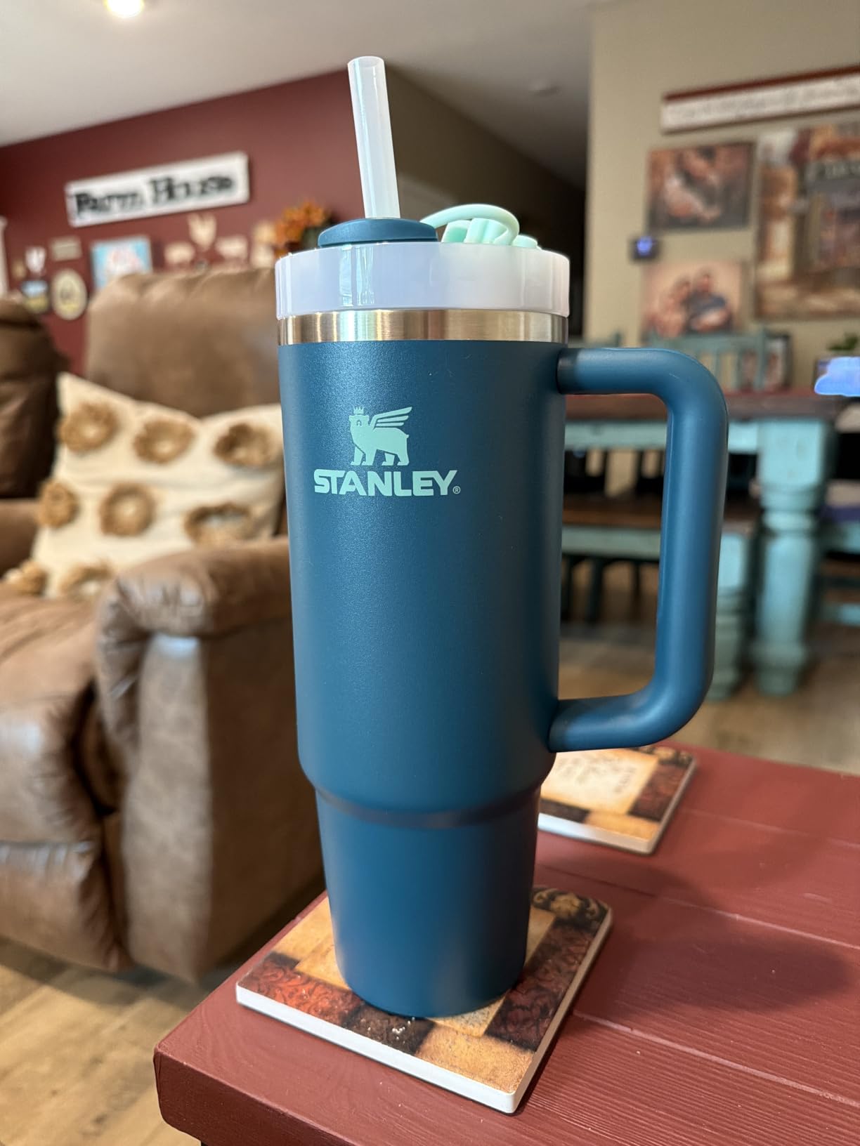 STANLEY Quencher H2.0 FlowState Tumbler, 30 oz, Seafoam | Handle and Straw | 3-Position Lid | Cup Holder Compatible for Travel | Insulated Stainless Steel Cup | BPA-Free customer photo 2