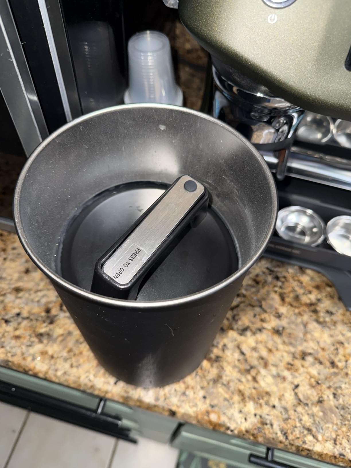 KIVY Vacuum Coffee Canister, Push Lid Preserves Coffee Aroma and Oil, Stainless Steel Airtight Coffee Canister customer photo 2