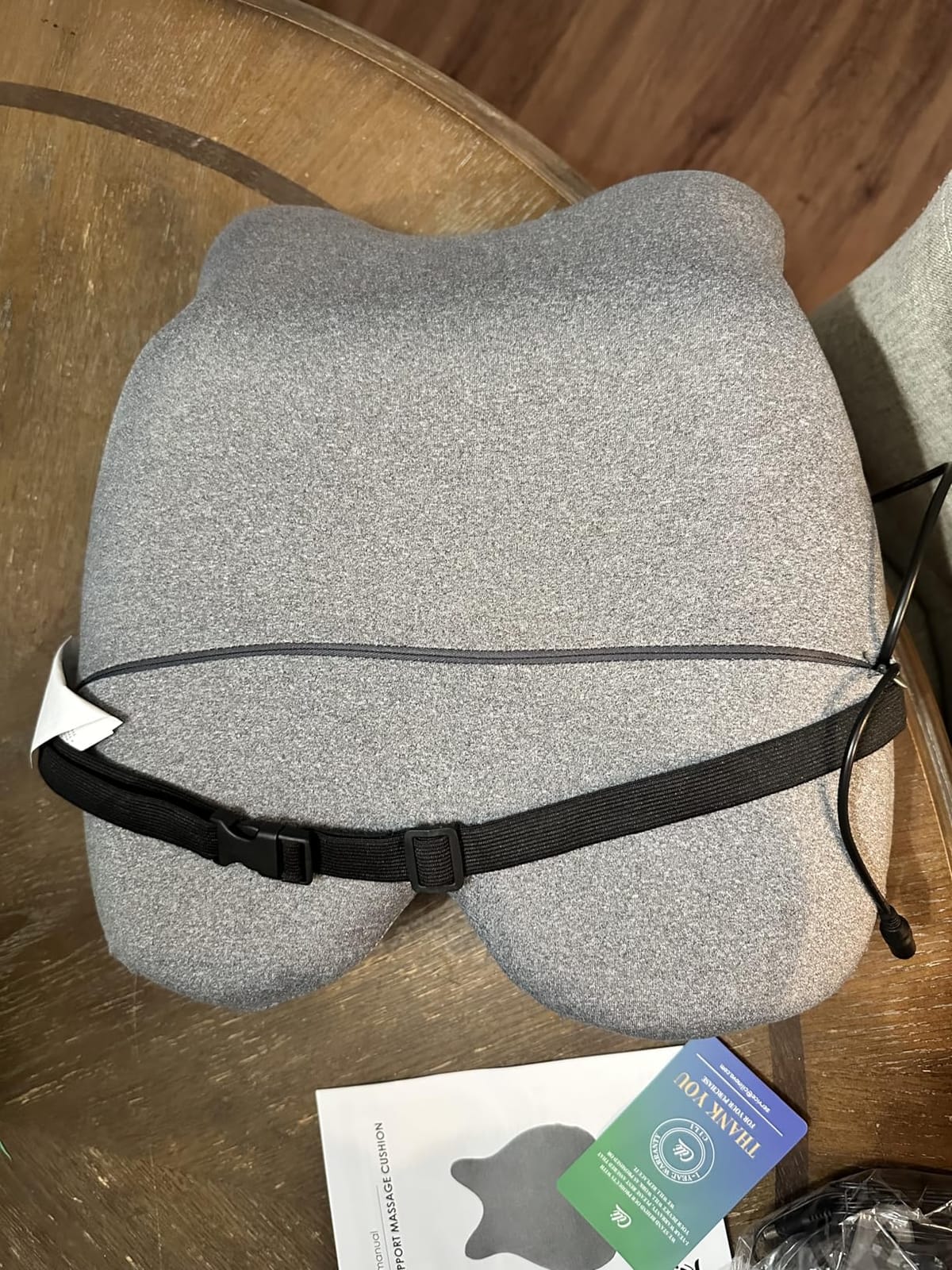 CILI Heated Lumbar Support Pillow for Office Chair, Ergonomic Back Support Cushion with Vibration, Memory Foam Chair Back Massager,Gifts for Mom Dad customer photo 1