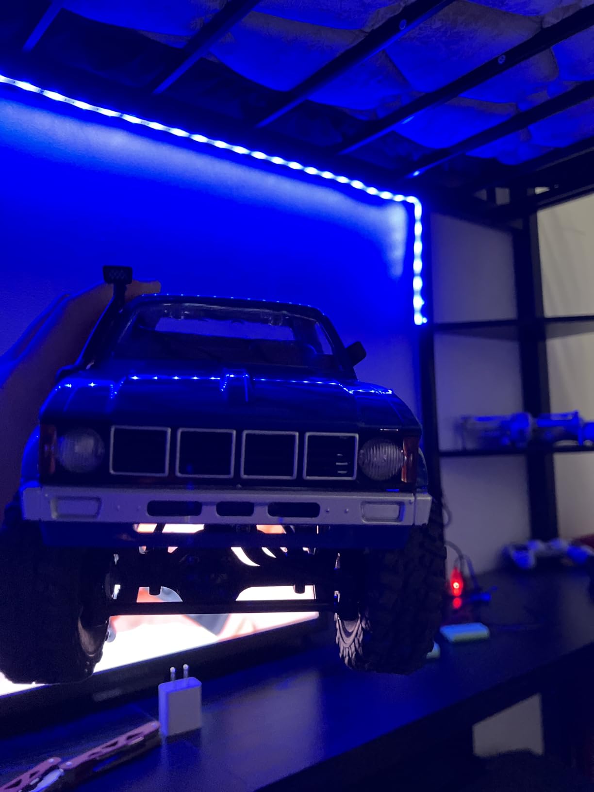 RC Crawler WPL C24 RC Rock Crawler RC Truck 4x4 1/16 Scale All Terrain | Remote Control Pickup Off Road RTR with 2.4 GHz Proportional Throttle Steering LED Light 2 Batteries Hobby Toy Adult customer photo 1
