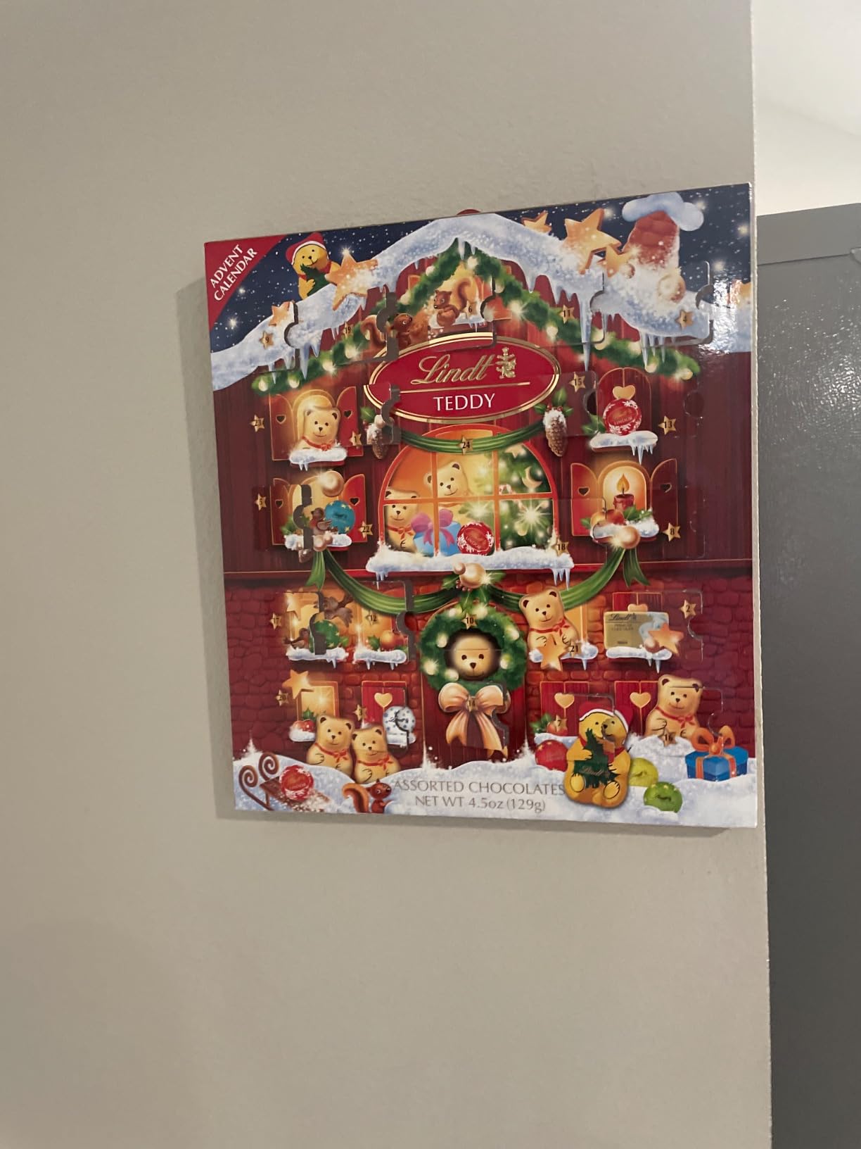 Lindt Holiday Teddy Bear Chocolate Candy Advent Calendar, 4.5 oz. customer photo 2