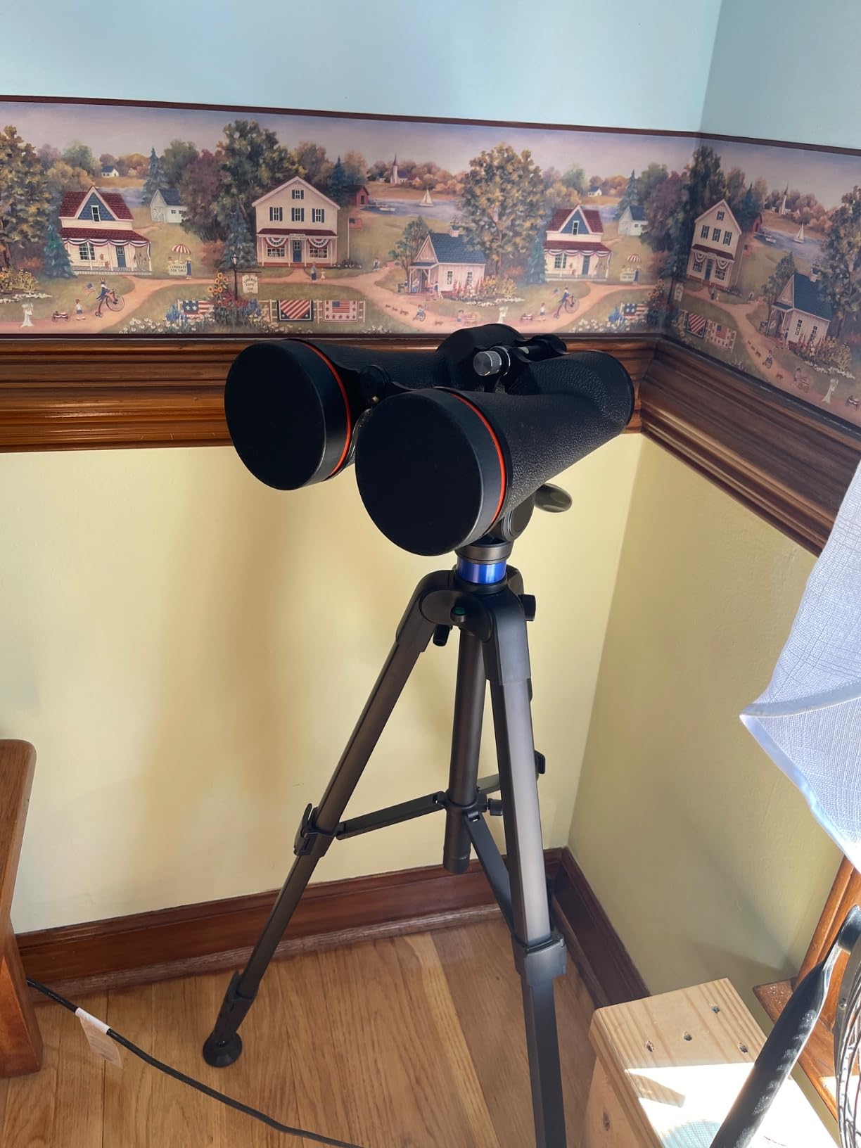 72.4 inch Spotting Scope and Binoculars Heavy Duty Tripod, Shooting Hunting Rest V Yoke Stand with Binoculars Adapter, Compatible with Monocular/Astronomical Telescope/DSLR Camera/Projector(Load 22Lb) customer photo 2