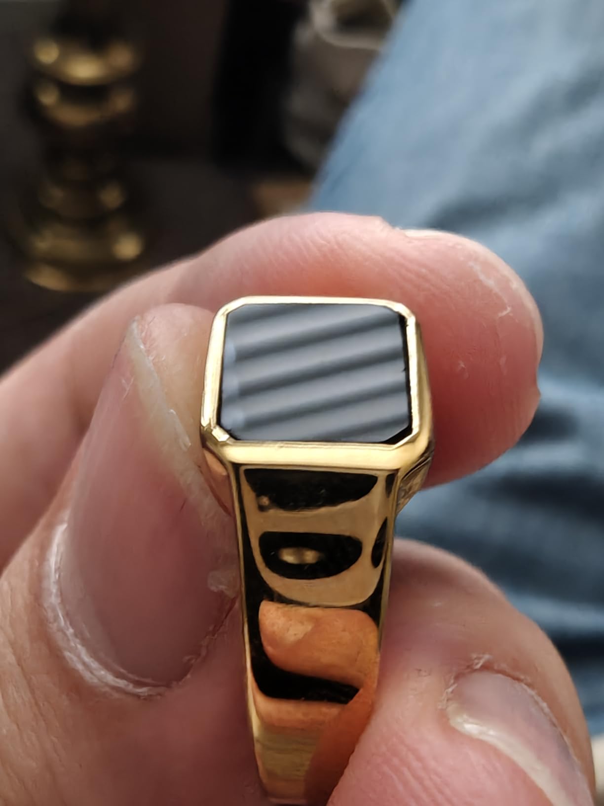 Forge & Foundry The Gentleman's Ring Men's Stainless Steel Signet Ring customer photo 2