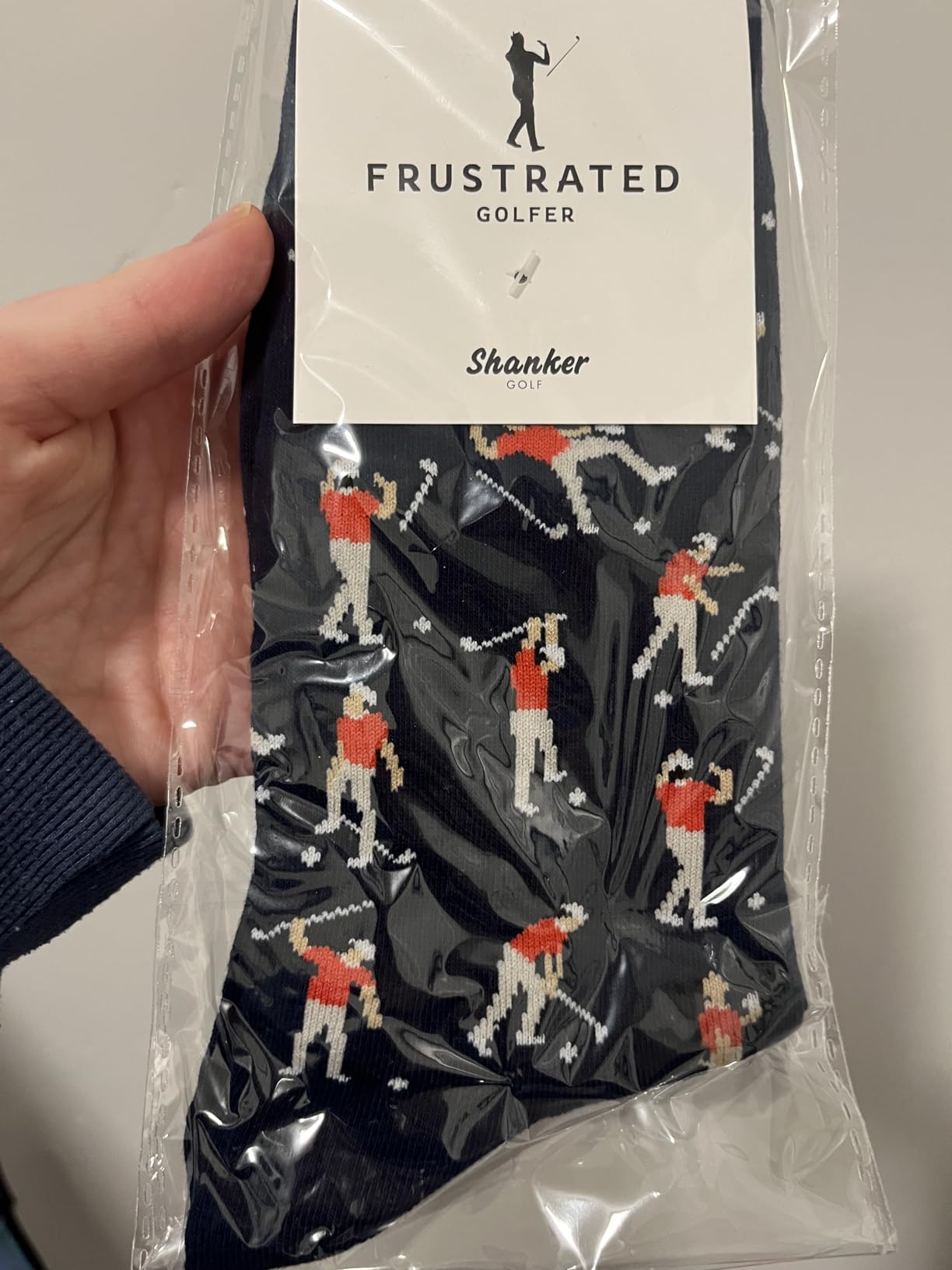 Shanker Golf Socks - Funny Angry Golfer Socks - Funny Golf Gift for Men | The Frustrated Golfer Socks, 1 x Pair, Size 8-13, Premium Cotton Blend, Golf Gift for Dad, Husband & Golfers customer photo 1