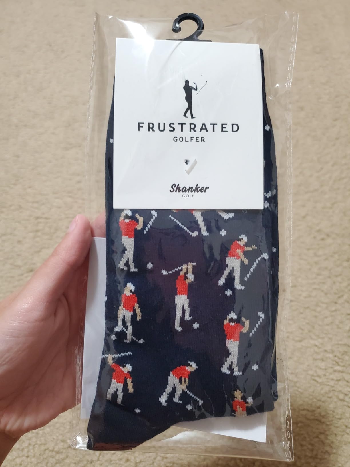 Shanker Golf Socks - Funny Angry Golfer Socks - Funny Golf Gift for Men | The Frustrated Golfer Socks, 1 x Pair, Size 8-13, Premium Cotton Blend, Golf Gift for Dad, Husband & Golfers customer photo 2