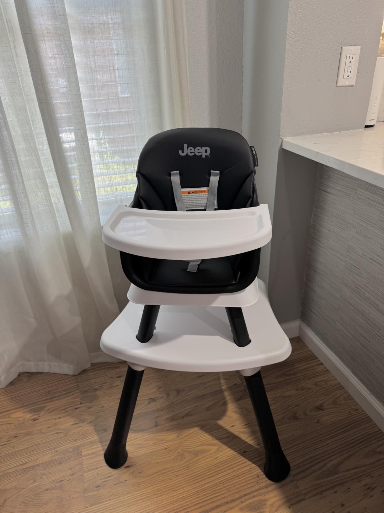 Jeep Milestone 6-in-1 High Chair by Delta Children - High Chair Converts to Stool, Booster Seat, Toddler Chair, Activity Table and Desk and Chair, Sage Green customer photo 2
