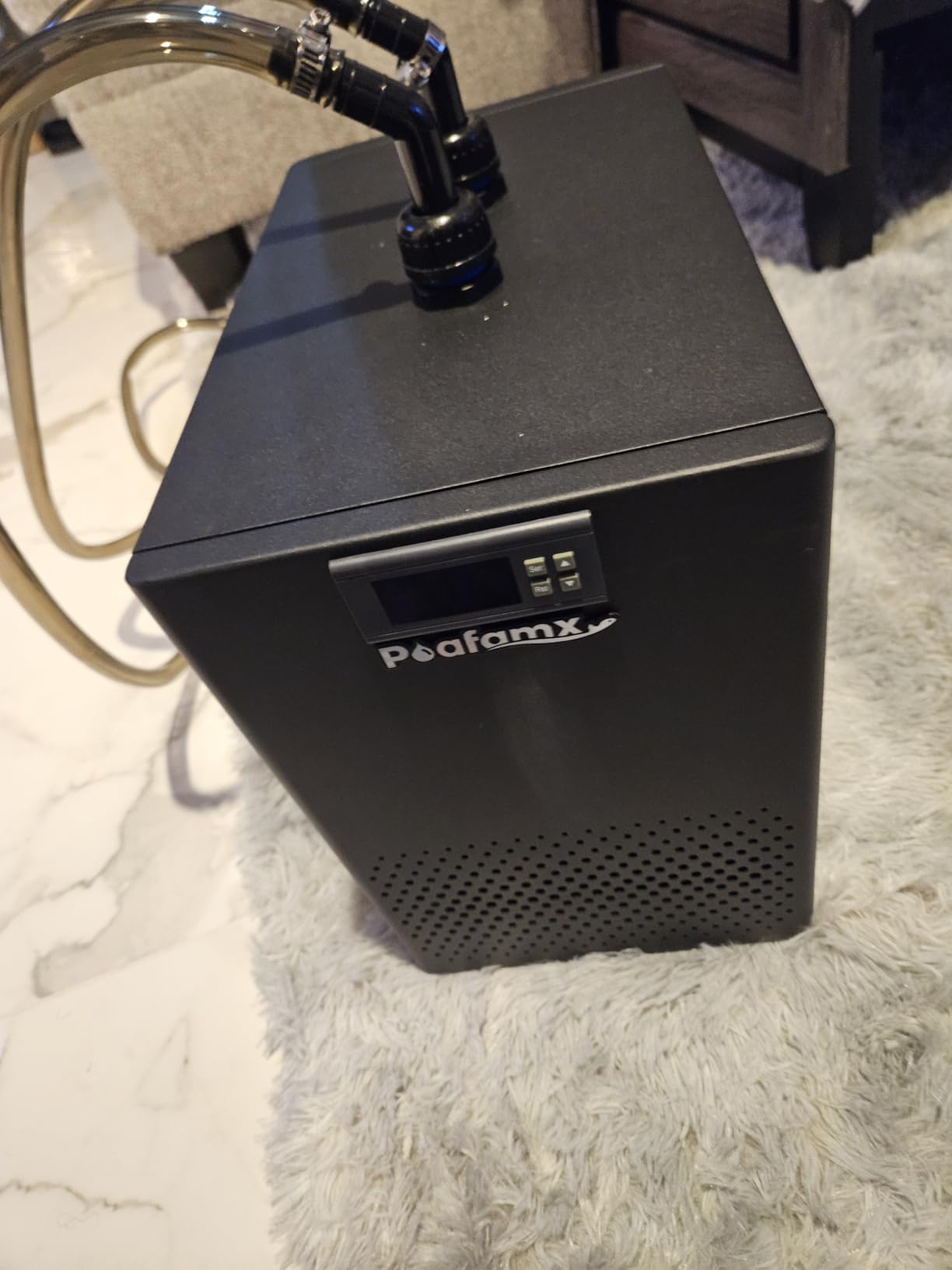 Poafamx Aquarium Chiller 26gal, 1/13 HP Small Water Chiller for Axolotl | Fish Tank Cooler with Quiet Compressor for 20-30 Gallon Saltwater Freshwater Coral Jellyfish Hydroponic 110V customer photo 2