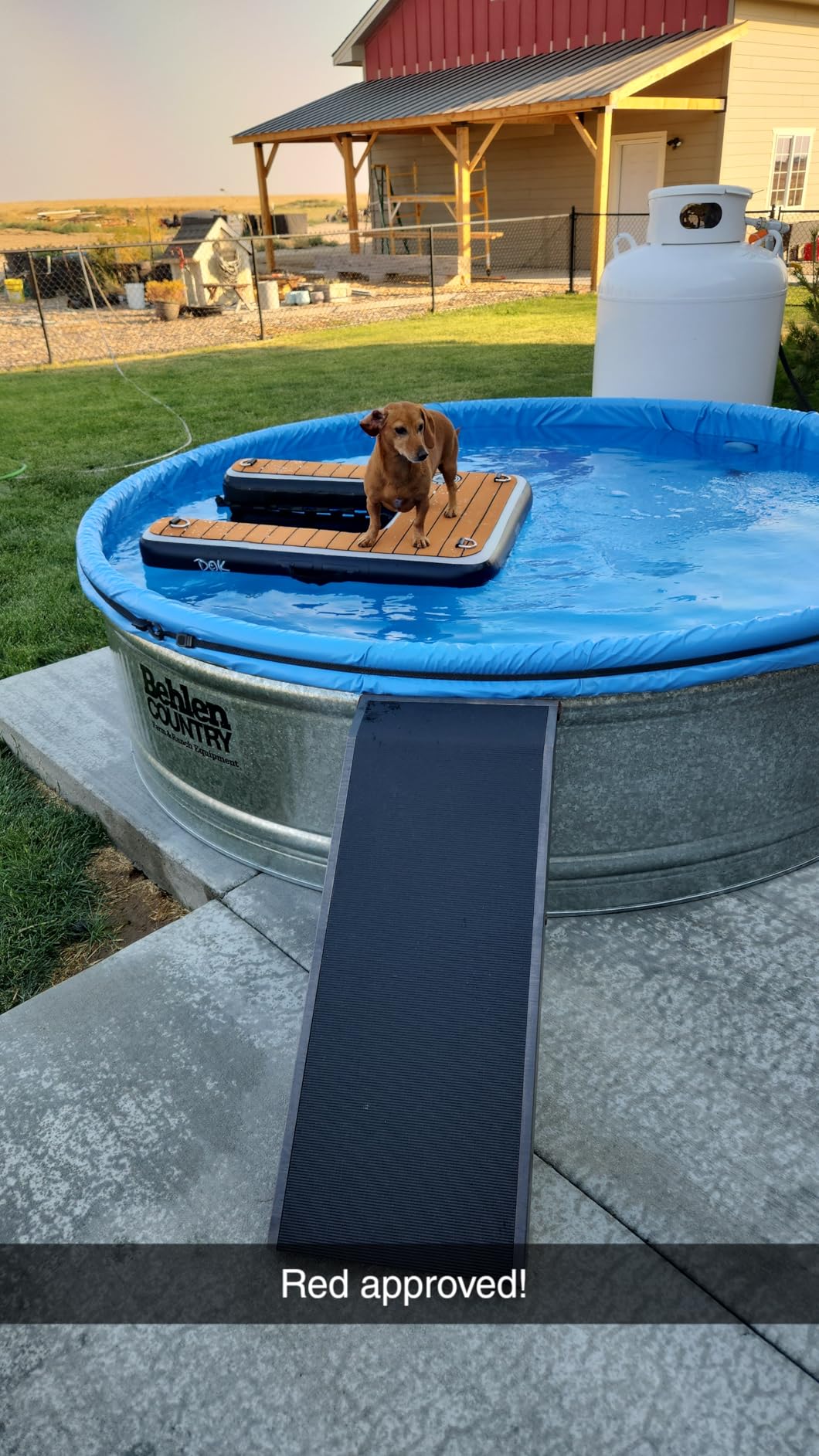 DOK Dog-DOK Mini Inflatable Dock Platform: Safe & Easy Water Access for Dogs Up to 30 lbs; Floating Non-Slip EVA Foam with Dog Boat Ramp for Pool, Dock, & Lake | Military Grade & High Visibility customer photo 1