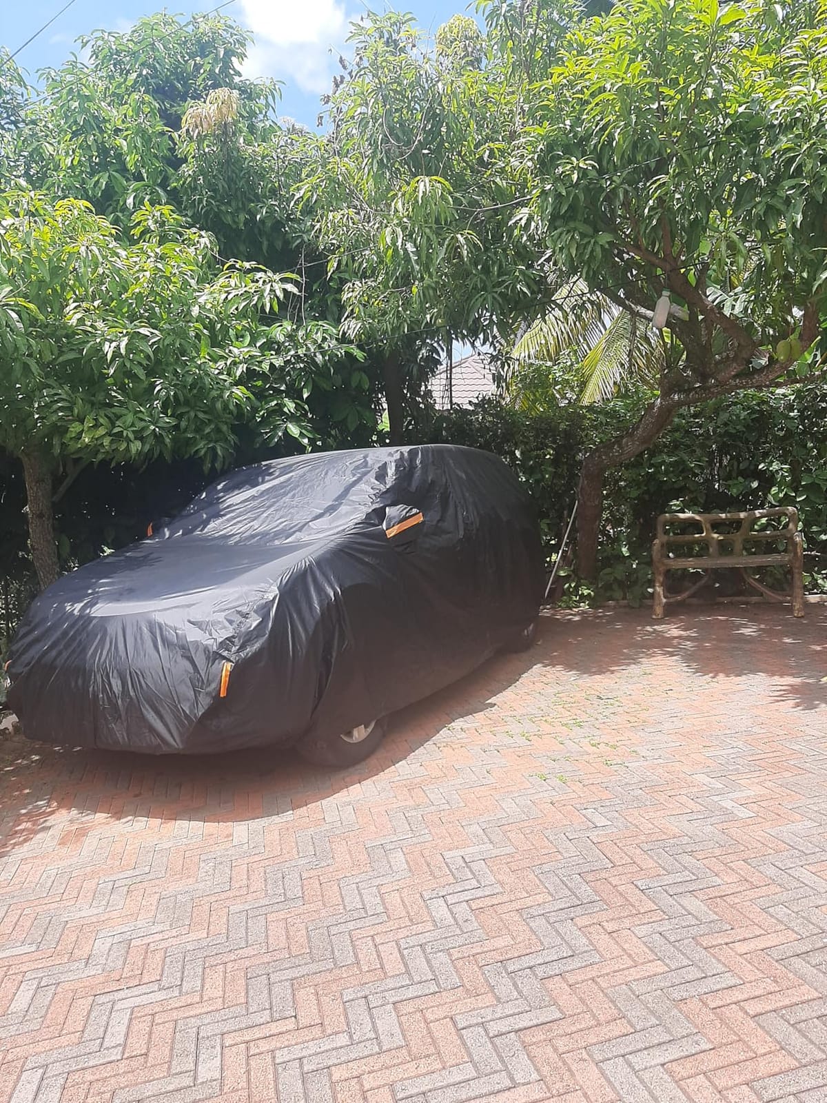X AUTOHAUX Waterproof Full Car Cover for Chevrolet Silverado Crew 210D-PU | with Door Zipper, Outdoor Waterproof Full Car Cover All Weather Windproof Sun Rain Protection customer photo 2