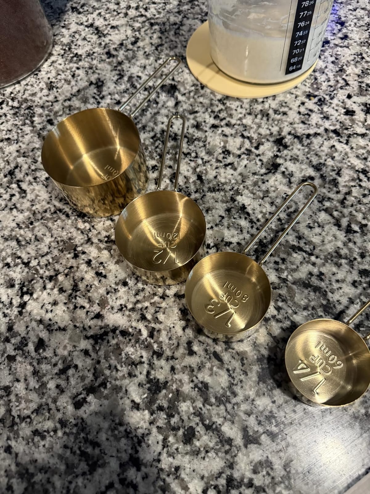 Martha Stewart Richburn 4-Piece Gold Stainless Steel Measuring Cup Set - Durable and Stylish Kitchen Measuring Tools for Baking and Cooking customer photo 2