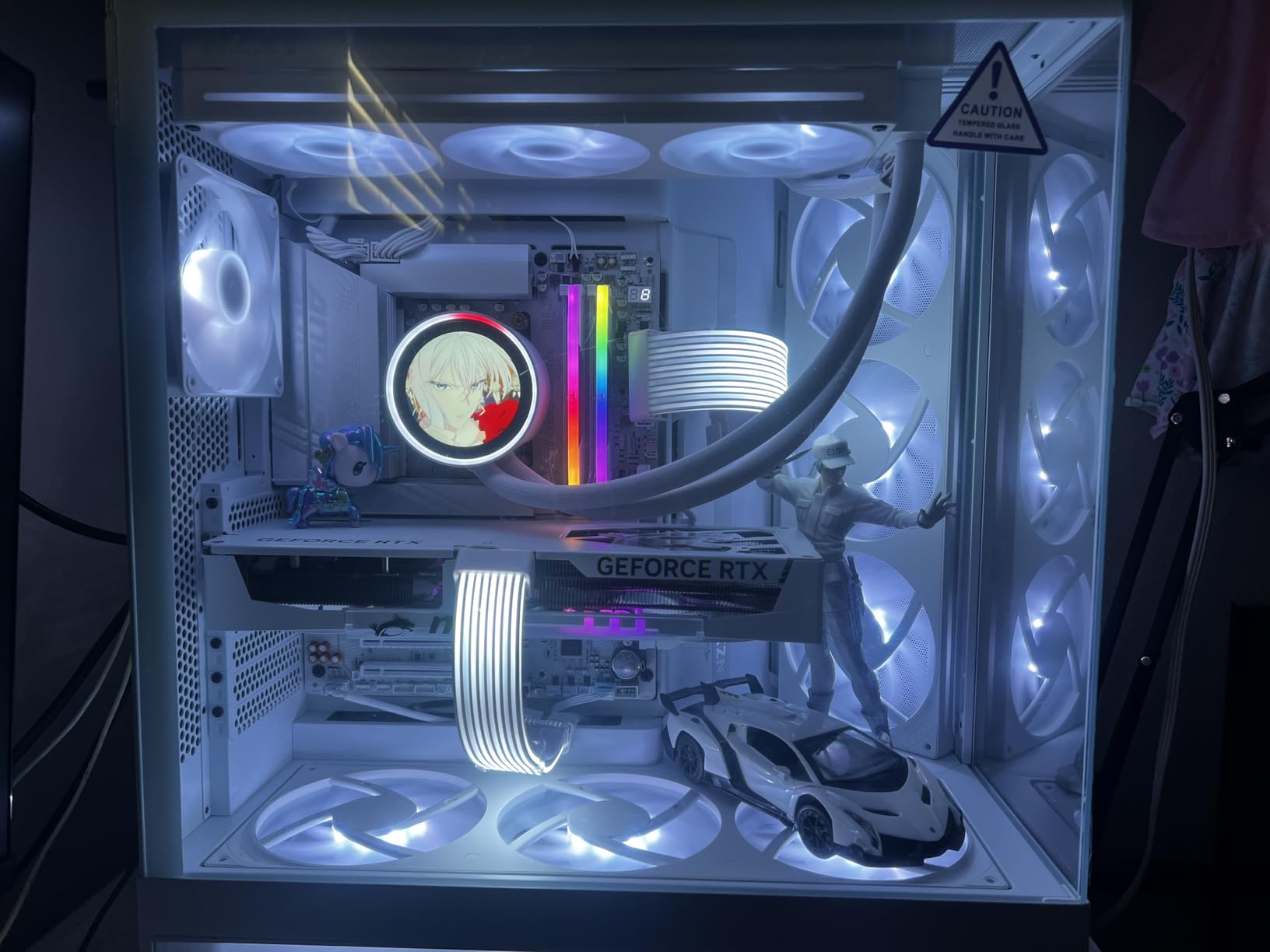TECWARE Flex RGB Cable Cover Kit | Compatible with 24-Pin Motherboard and 8-Pin/16-Pin GPU | ARGB PSU Cable Extension with 5V 3-Pin Sync | RGB Lighting Kit for PC Cables | White customer photo 1