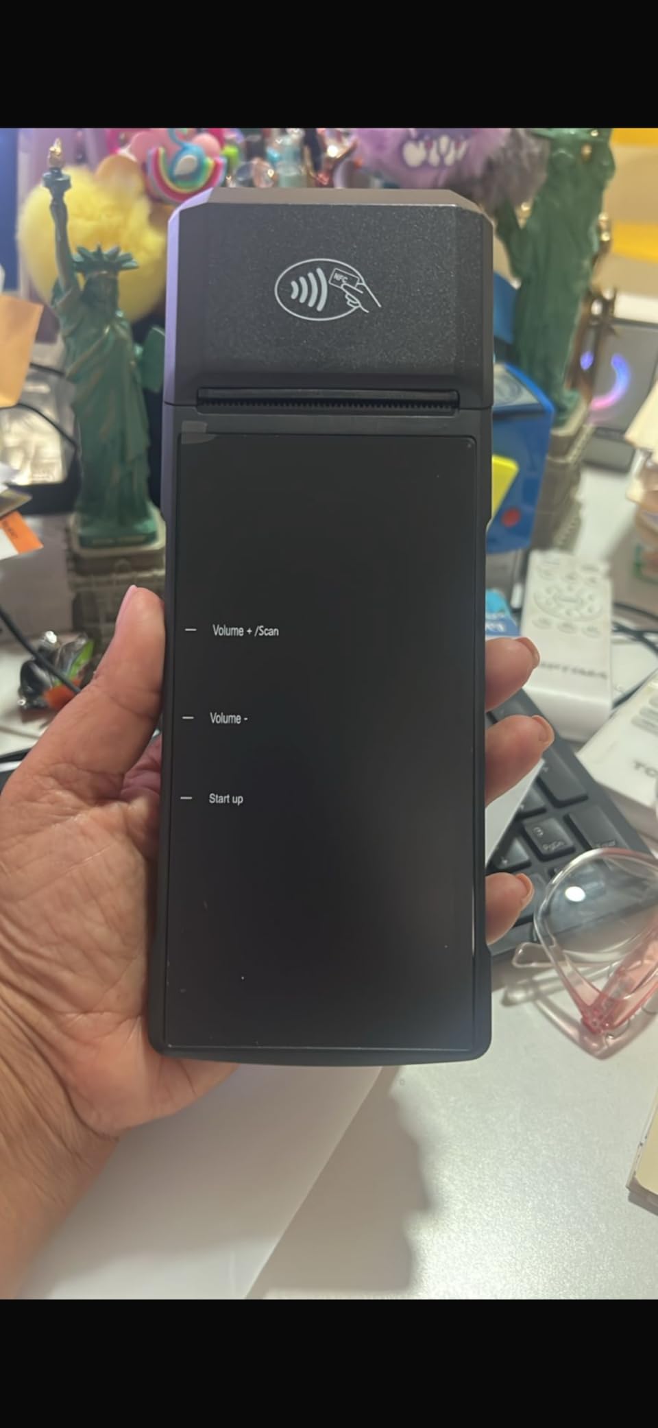 POS Android 14 Receipt Printer Android 14 and 58mm High Speed Thermal Printer 5.5' Touch Screen. Handheld Point of Sale with NFC and 4G Network. 3GB Ram+32GB ROM customer photo 2