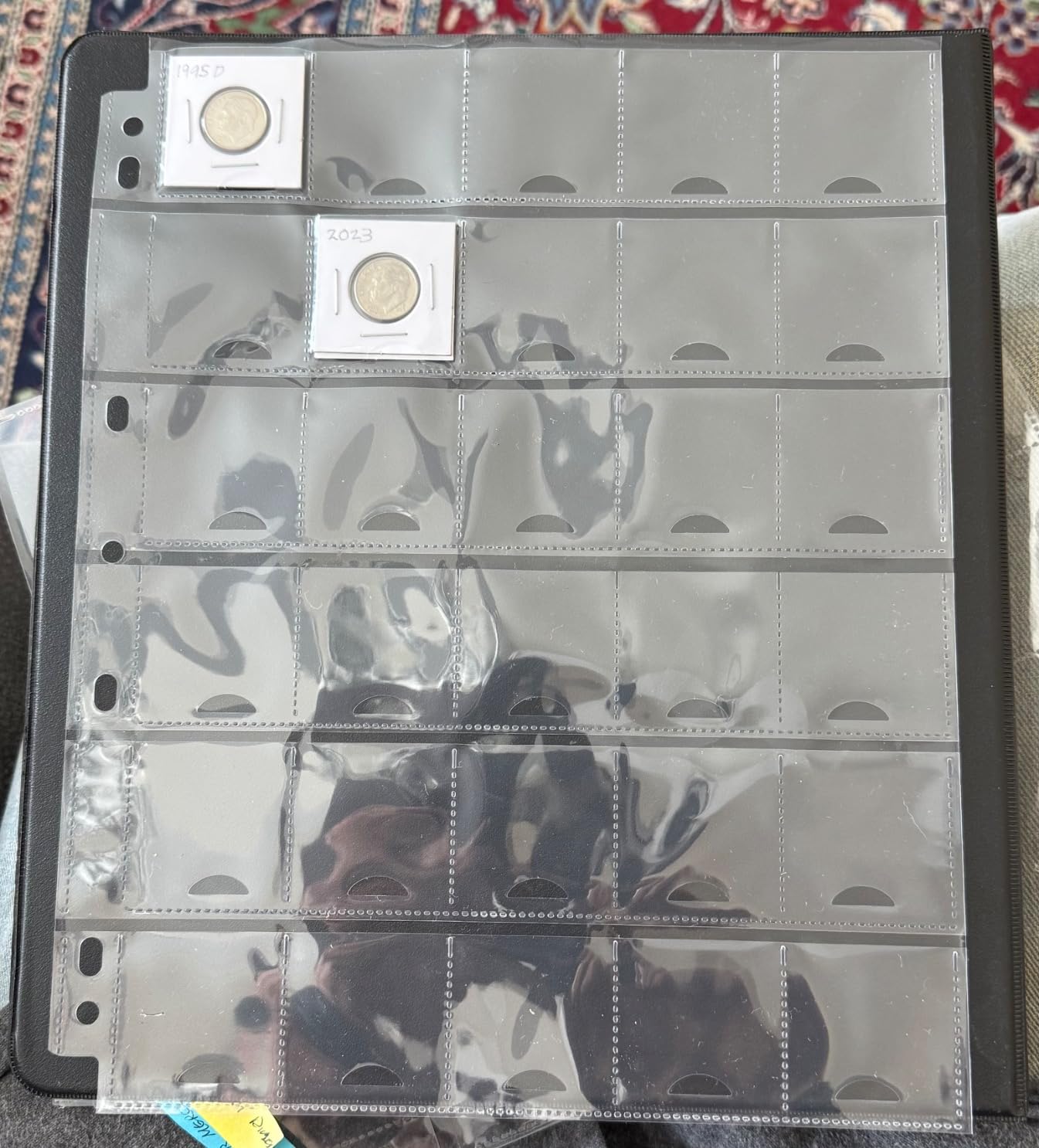 50-Sheets 20-Pocket Thumb-Cut Coin Pages - Coin Pocket Pages for 2 x 2 Inch Cardboard Coin Holders, Collecting Sleeves for Coin Flips, 1000 Pockets for Coin Binder, Coin Collection Storage Supplies customer photo 2