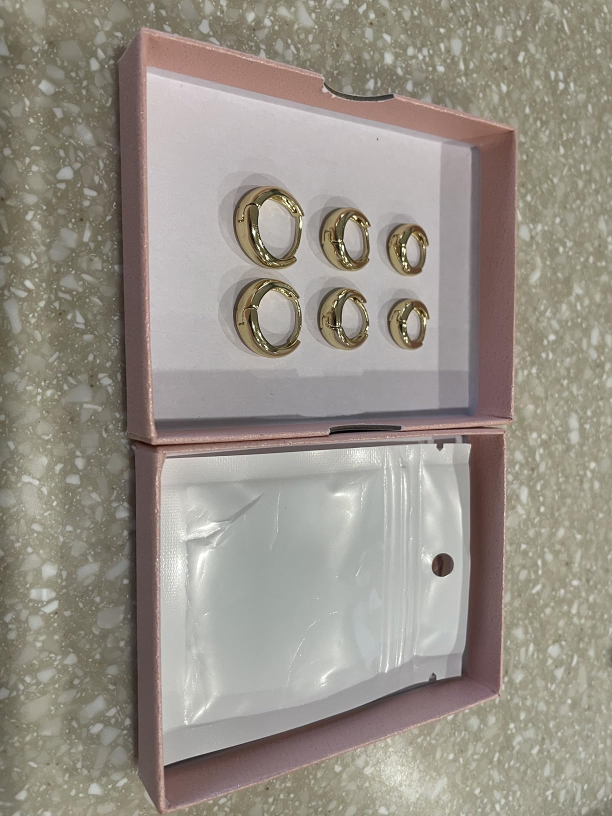 3 Pairs Gold Hoop Earrings Set for Women Trendy Chunky Small Huggie Jewelry customer photo 2