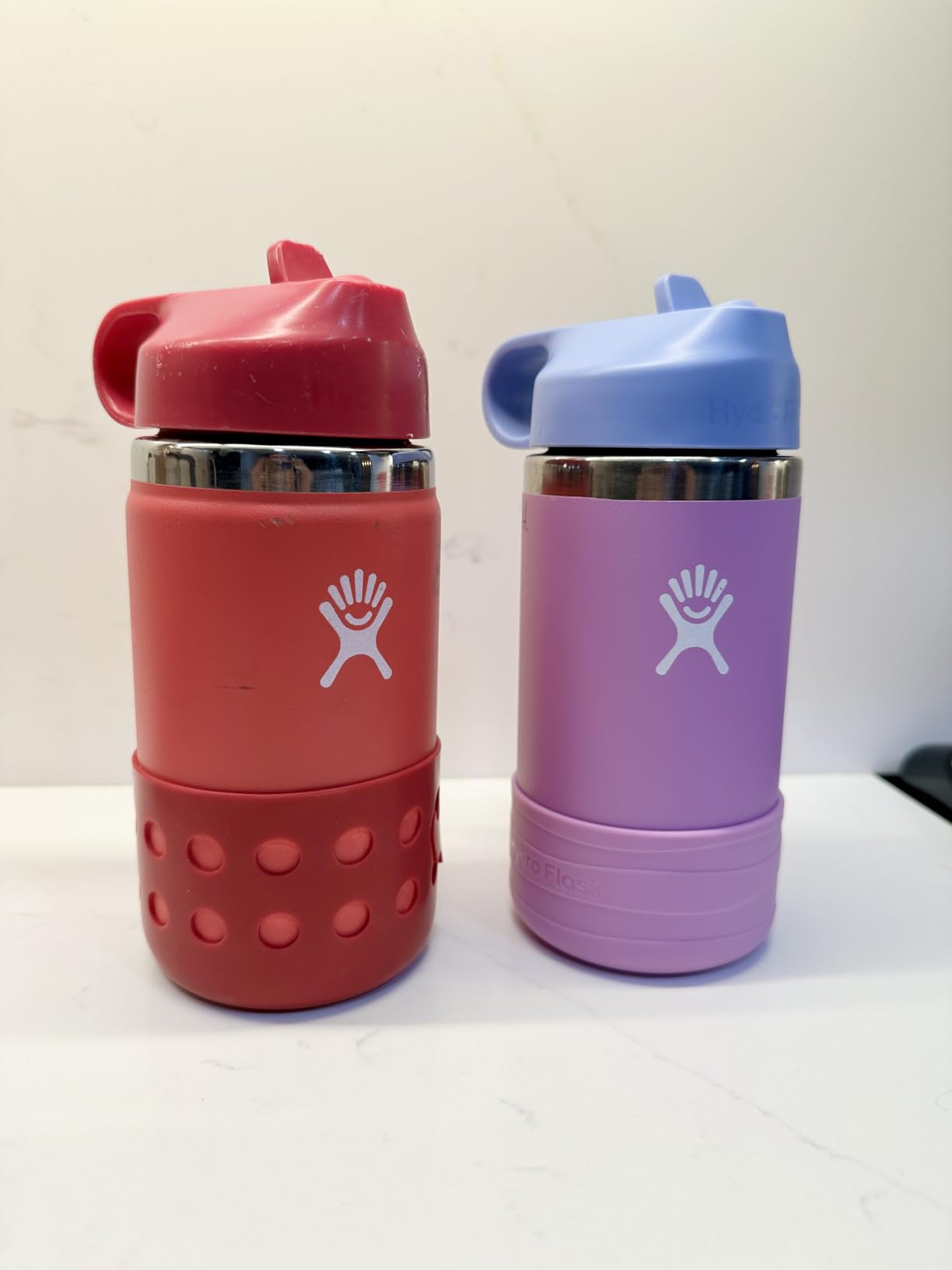 Hydro Flask Kids Water Bottle for School - Stainless Steel and Insulated with Straw Cap - 12 Oz in Anemone Purple customer photo 1