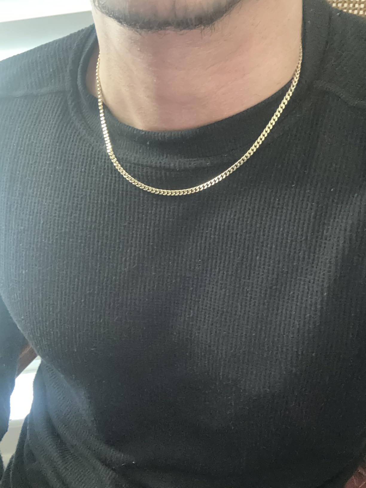 Cuban Link Chain for Men and Women - Gold-Plated Micro Cuban Chain with Premium Storage Travel Pouch - Snatch-Proof Clasp, Sweat-Proof and Fade-Resistant - Lifetime Quality, Designed in Miami customer photo 1