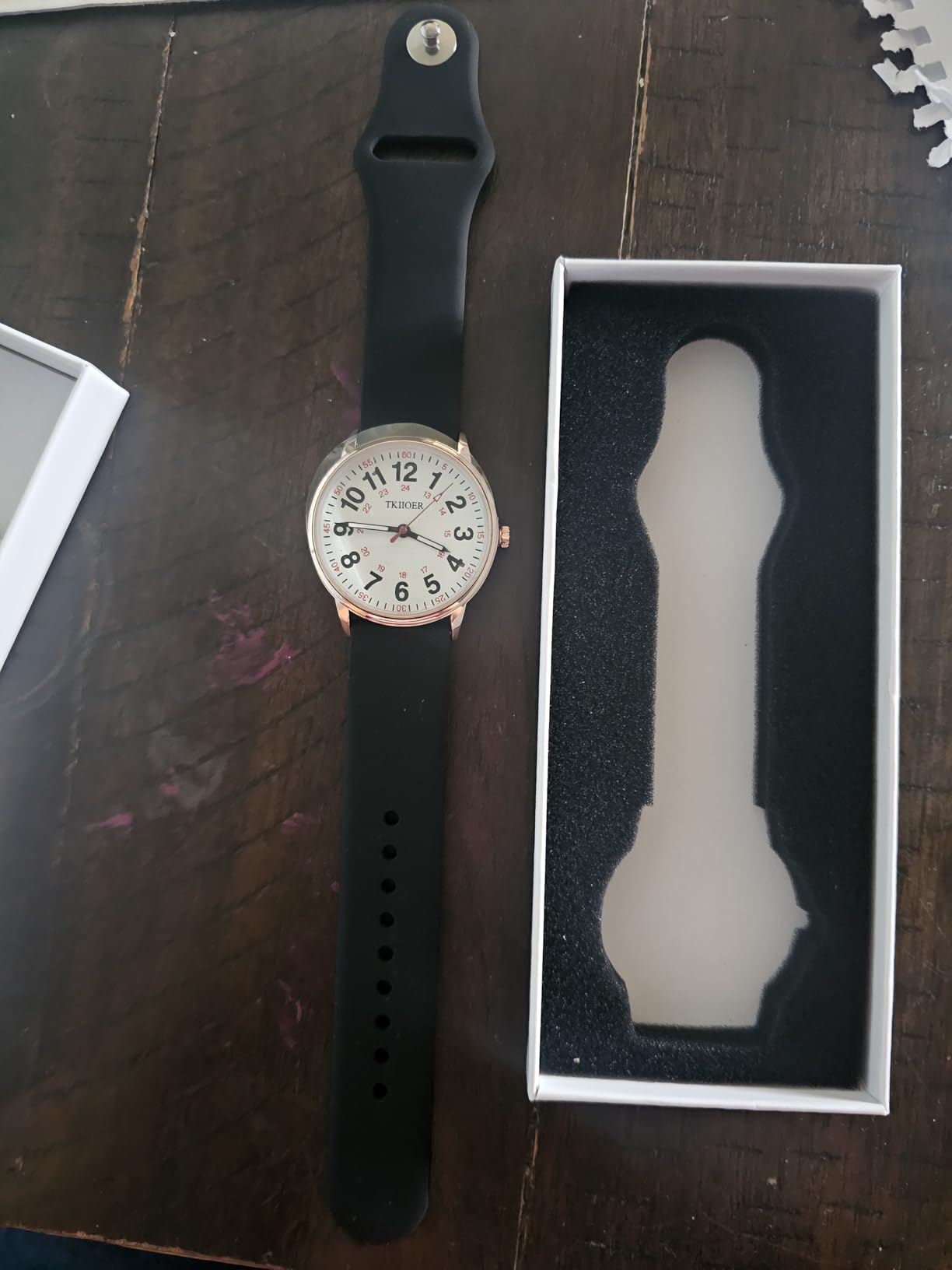 TKIIOER Nurse Watch for Nurse Medical Professionals Students Women Men, 50M Waterproof 12/24 Hour Military Time Luminous Easy Read Dial, Second Hand Watch for Nursing customer photo 1