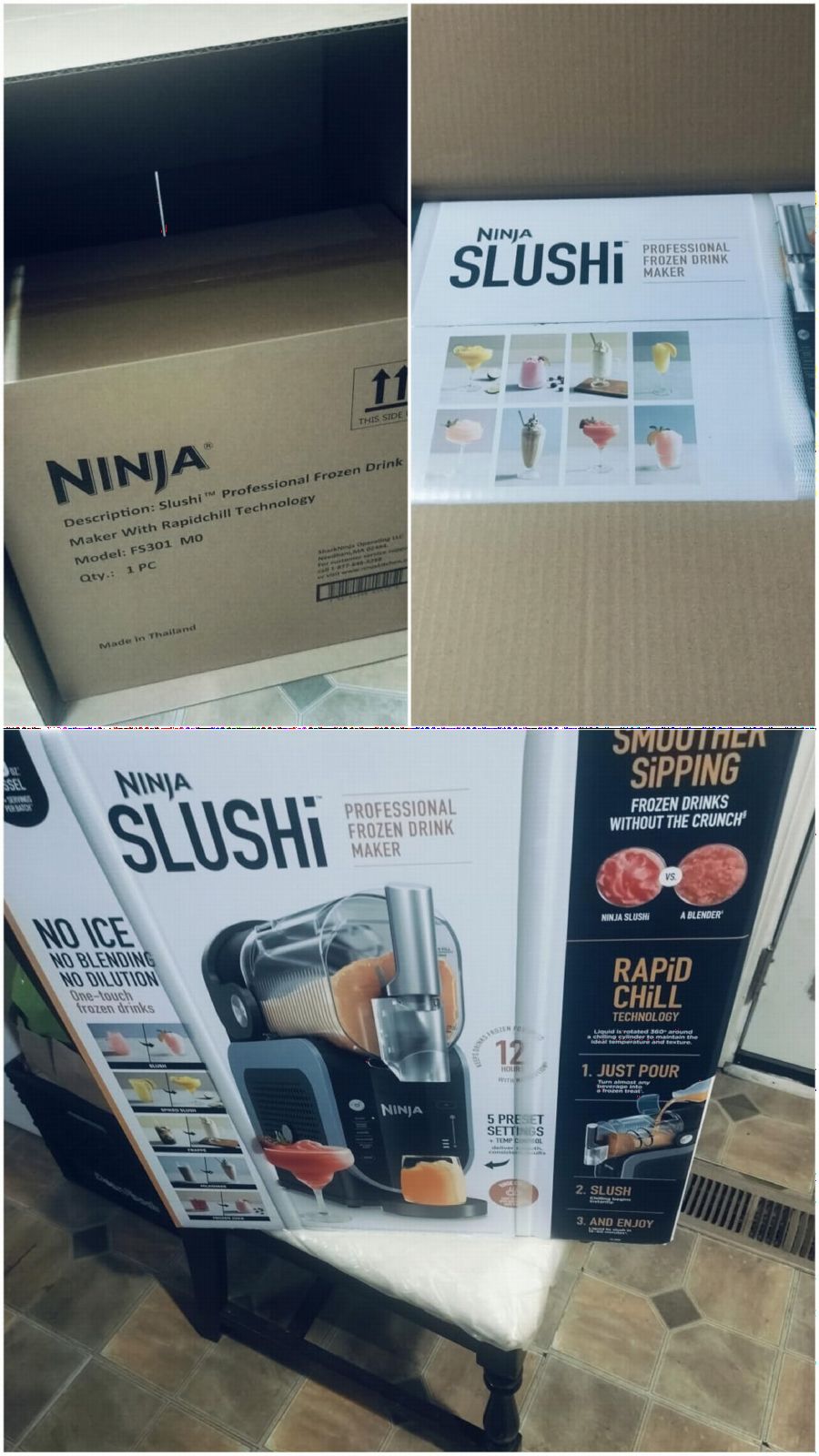 Ninja Slushi Frozen Drink and Slushie Machine, Rapid Chill Technology, 88 Oz Easy Fill Vessel, Dishwasher Safe Parts, Black customer photo 1