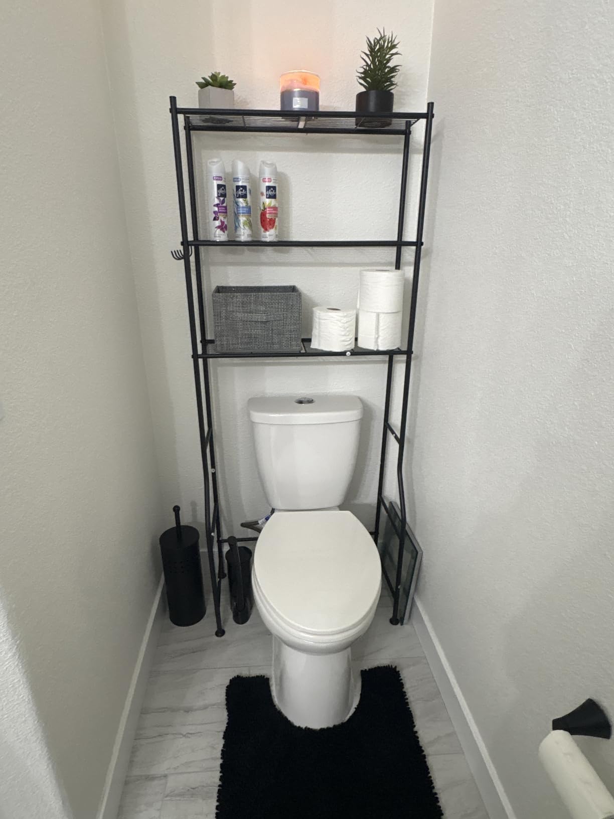 GloTika 3-Tier Over Toilet Storage, Anti-Tilt, 64