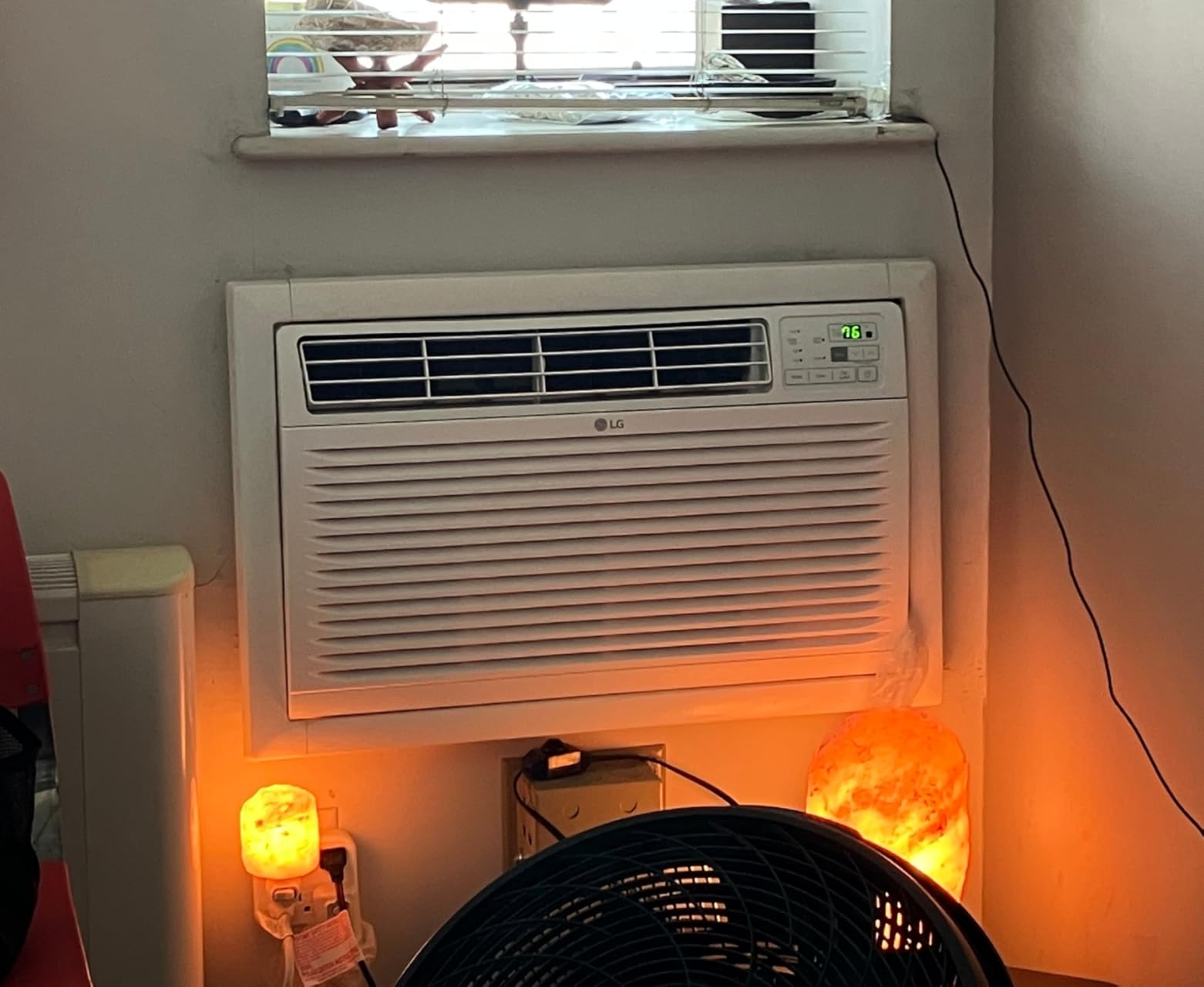 LG 11,800 BTU Through the Wall Air Conditioner, 115V, Cools up to 530 Sq. Ft. for Bedroom, Living Room, Apartment, with Remote, 3 Cool & Fan Speeds, Universal design fits most sleeves, White customer photo 1