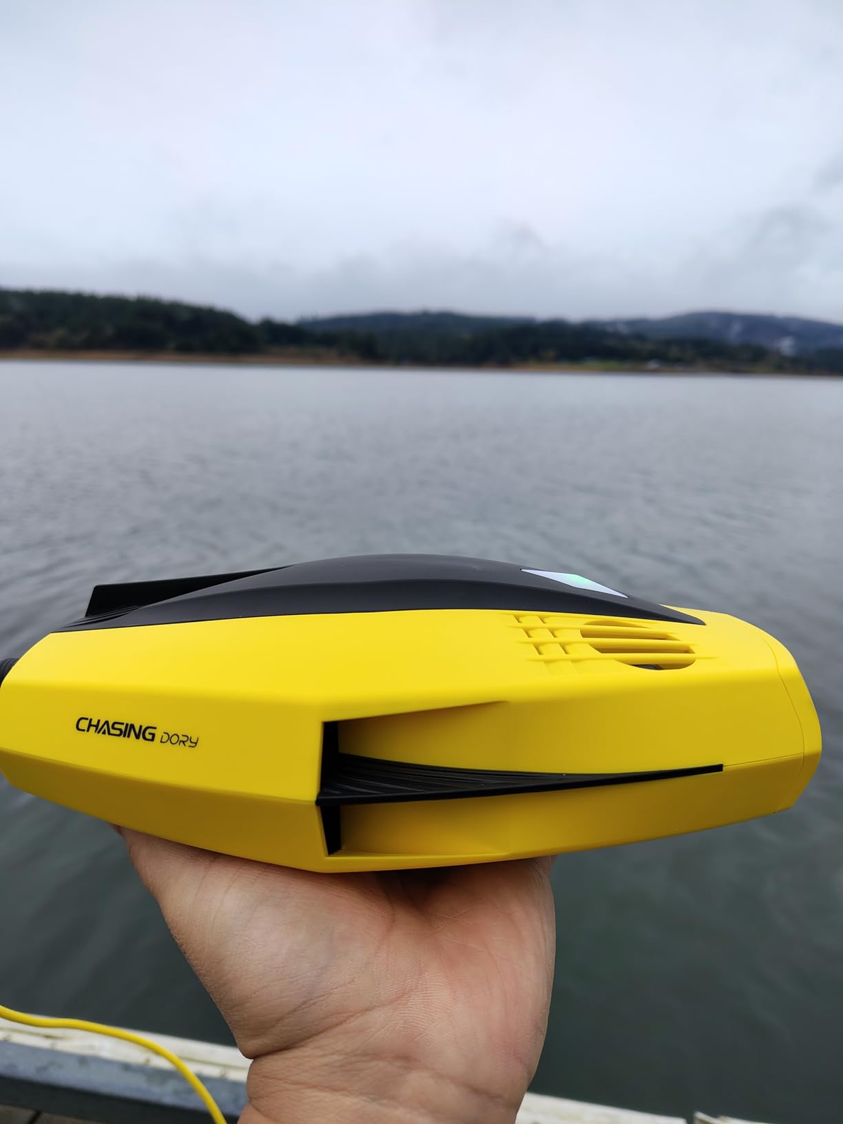 Chasing Dory Underwater Drone - Palm-Sized 1080p Full HD Underwater Drone with Camera for Real Time Viewing, APP Remote Control Purple (Yellow) customer photo 2