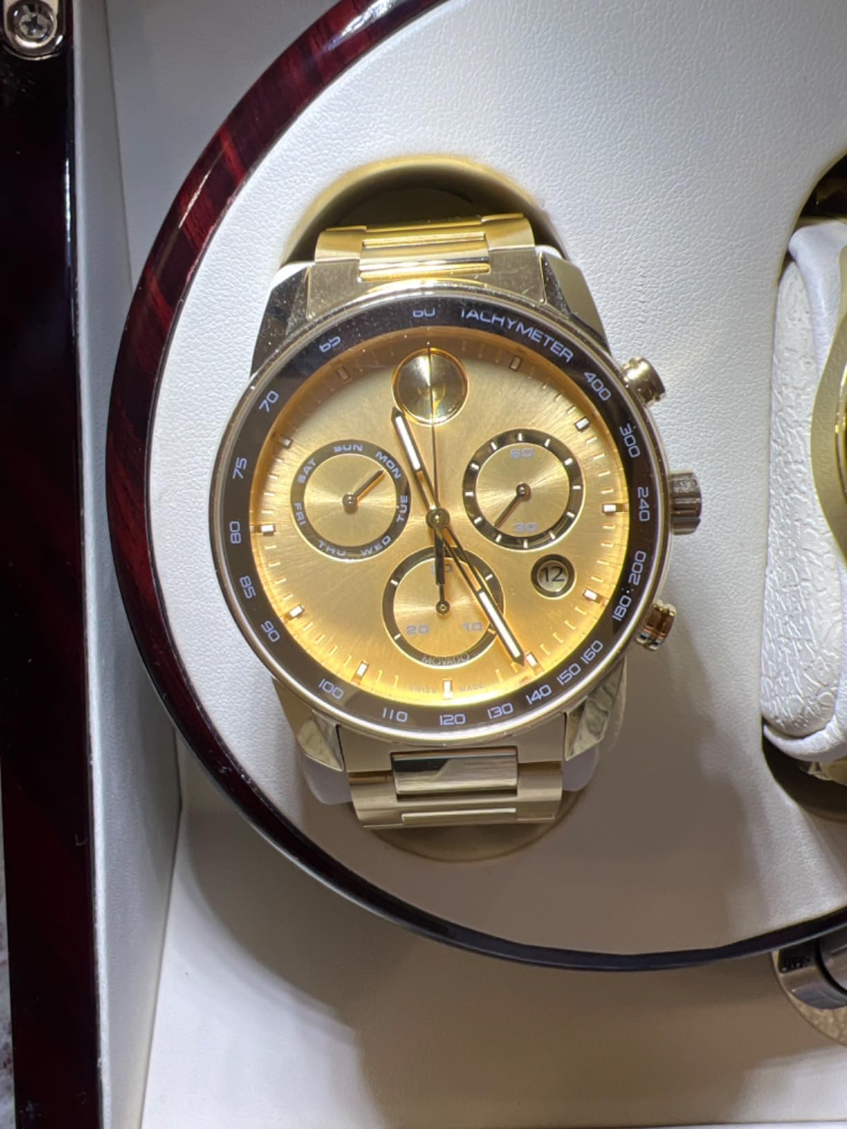 Movado Bold Verso Men's Sport Watch - Swiss Quartz Chronograph Movement, Stainless Steel Link Bracelet - 5 ATM Water Resistance - Luxury Fashion Timepiece for Him - 44mm customer photo 1