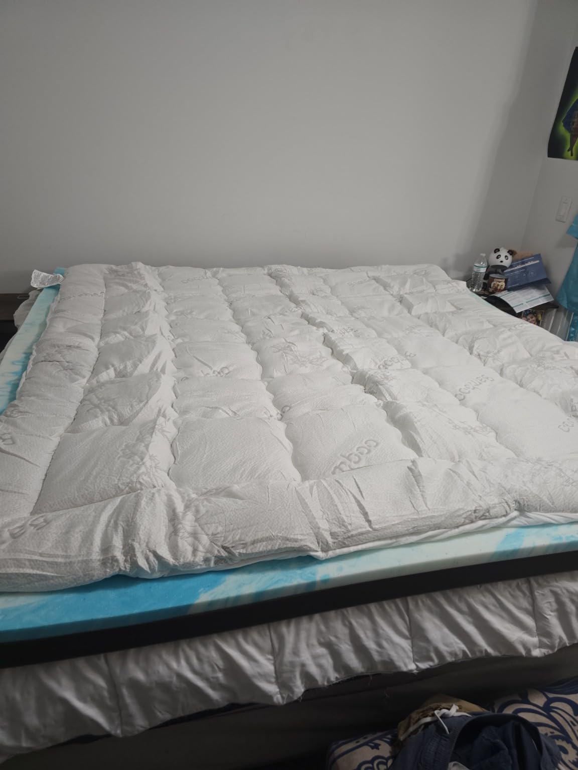 BEDLORE King Mattress Topper Viscose Bamboo, Thick Pillow Top Mattress Pad | Stretchable Pockets Fit 6