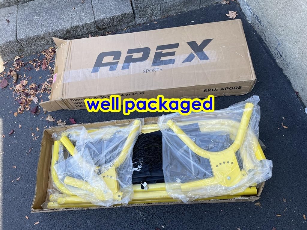Apex Sports Professional Lacrosse Rebounder Volleyball Rebounder (4x7 Feet) - Adjustable 5 Angles, Soccer and Baseball Rebounder Practice Net with Precision Target Strip, Sturdy Frame customer photo 2