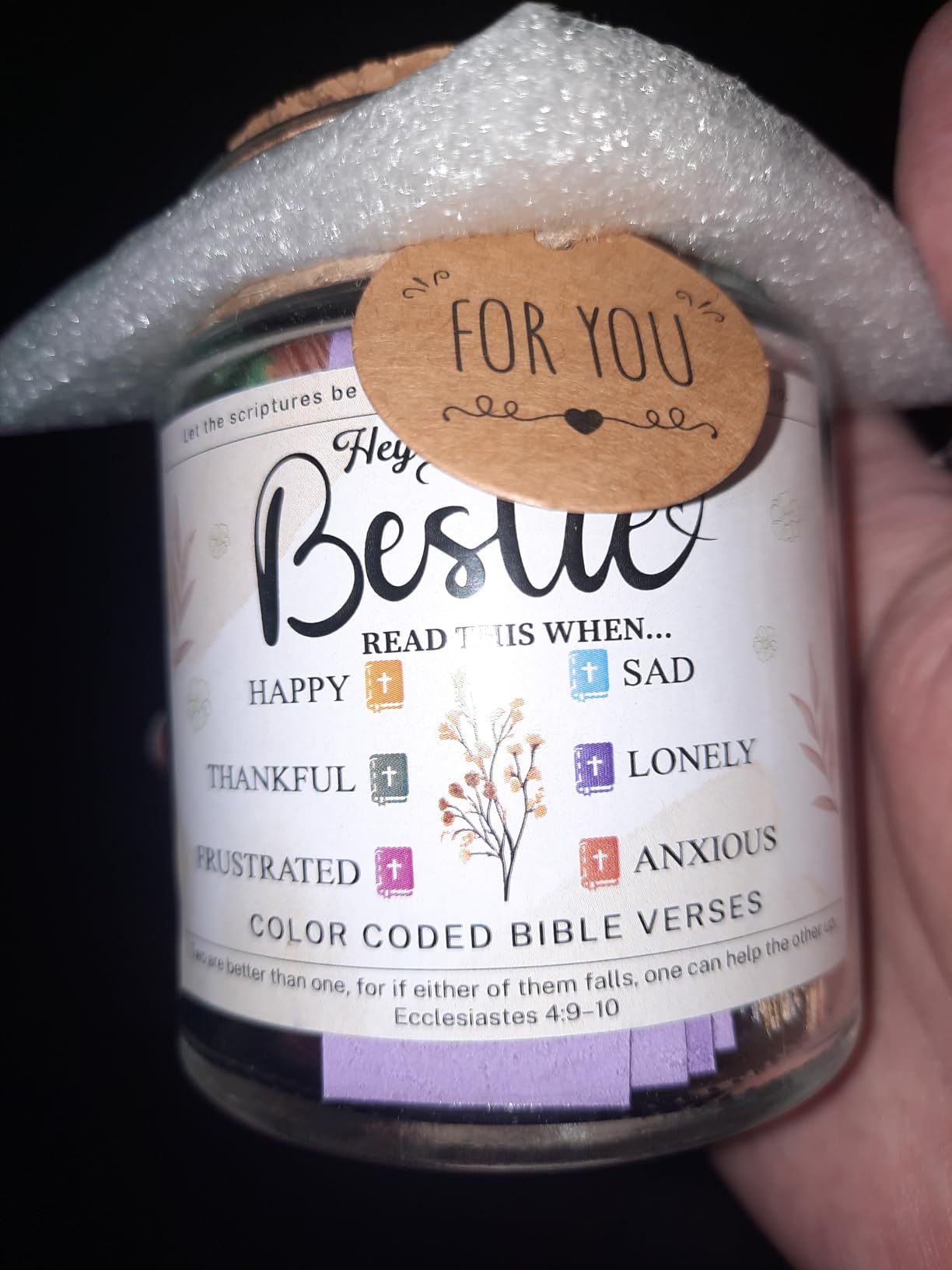 Read This When Bible Verses Jar - Birthday Gifts for Women, Christian Gifts for Women, Graduations Gift for Her, Gift for Mom from Daughter customer photo 1