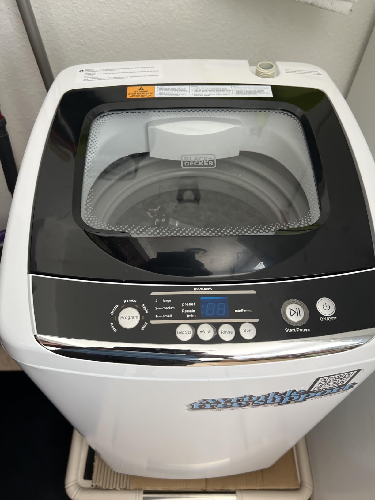BLACK+DECKER 7.0 Cu. Ft. Front Load Dryer, 240V, BLD67ME, White | Electric Clothes Dryer with LED Display and Dial Control, 5 Sensor and Manual Dry Selections customer photo 2