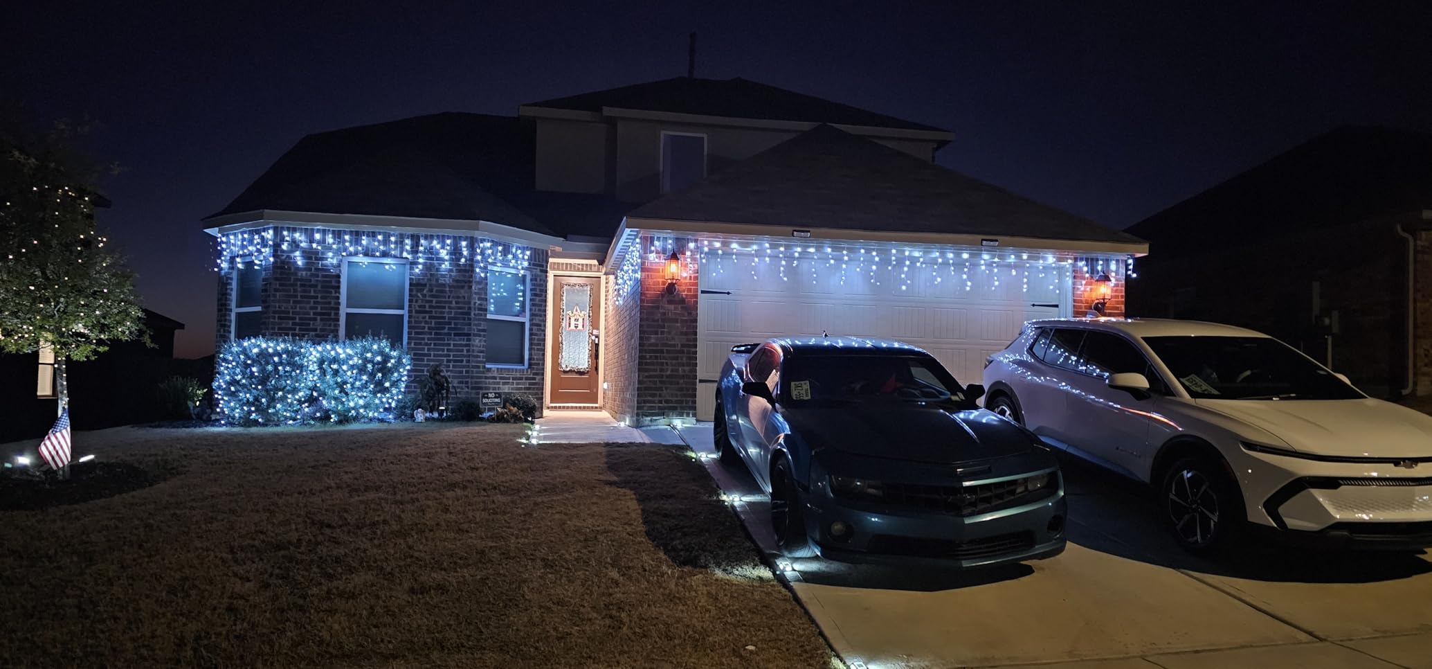 Joomer 33FT Christmas Icicle Lights Outdoor Connectable White customer photo 1