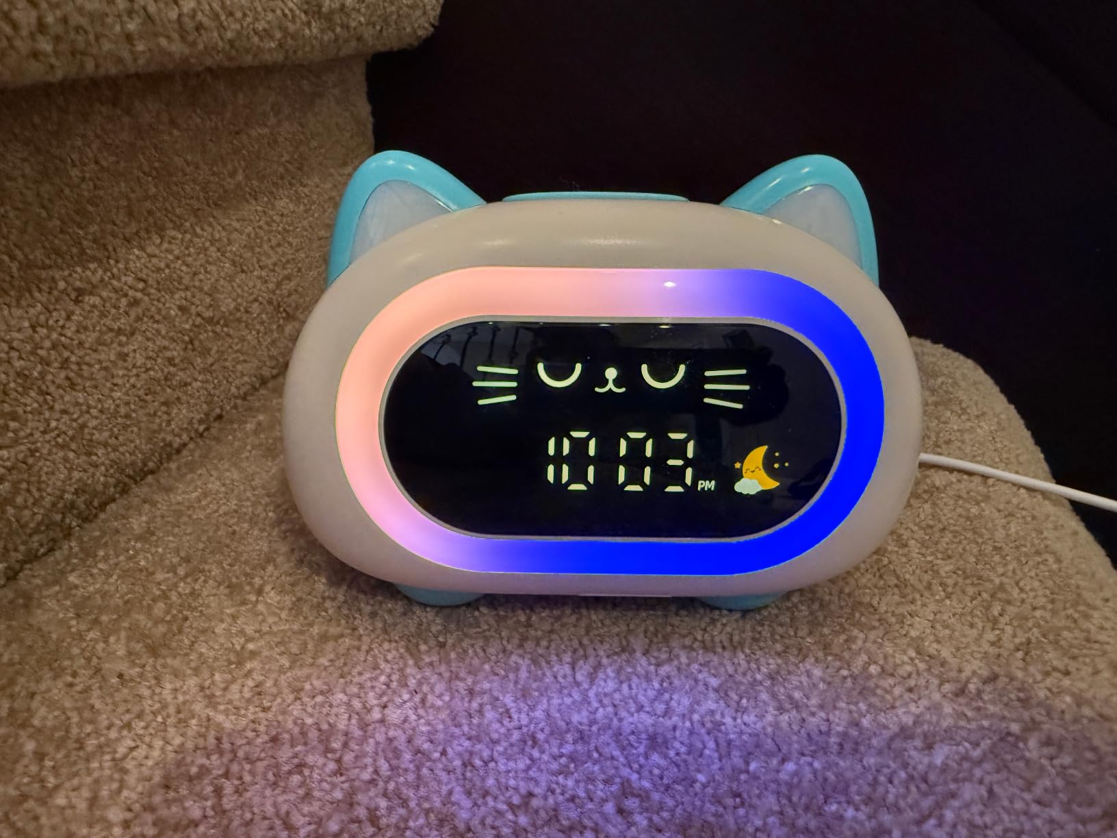 ANALOI Alarm Clock for Kids, Ok to Wake Clock for Kids Girls | Eye Protection Sleep Training Auto Off Feature 10 Night Light Dual Alarm, Kids Alarm Clock Cute Cat Gifts customer photo 1